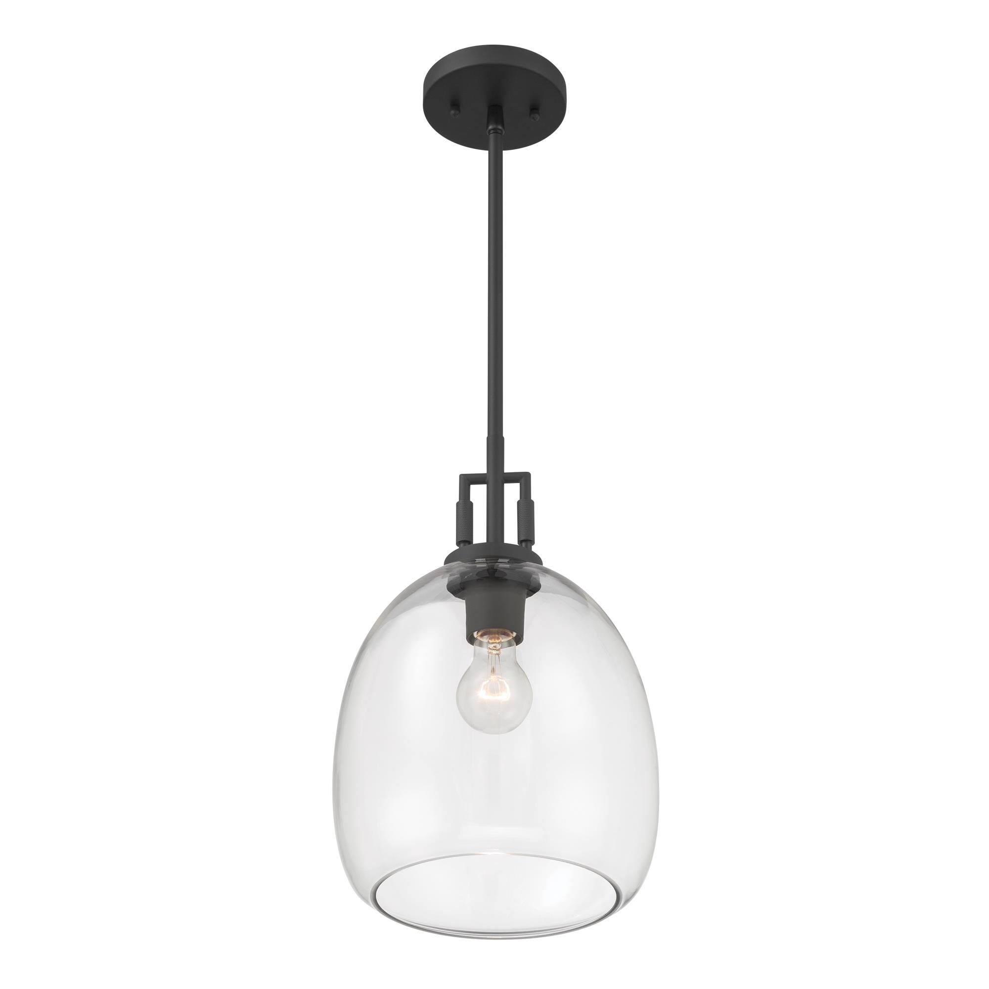Shown in Dark Matte Black finish and Clear glass