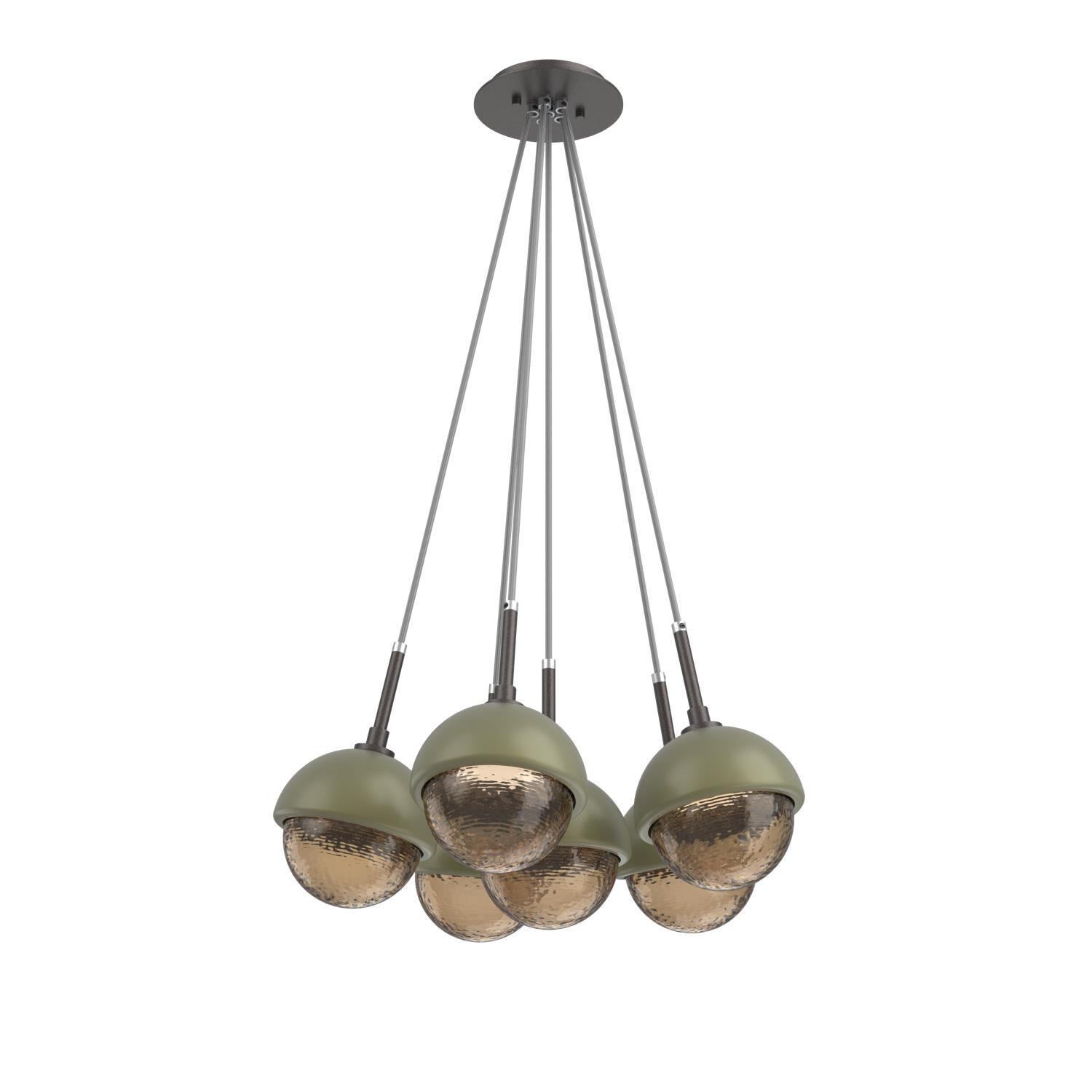 Levi Wilson Cabochon 19 Inch Multi Pendant Light by Hammerton Studio