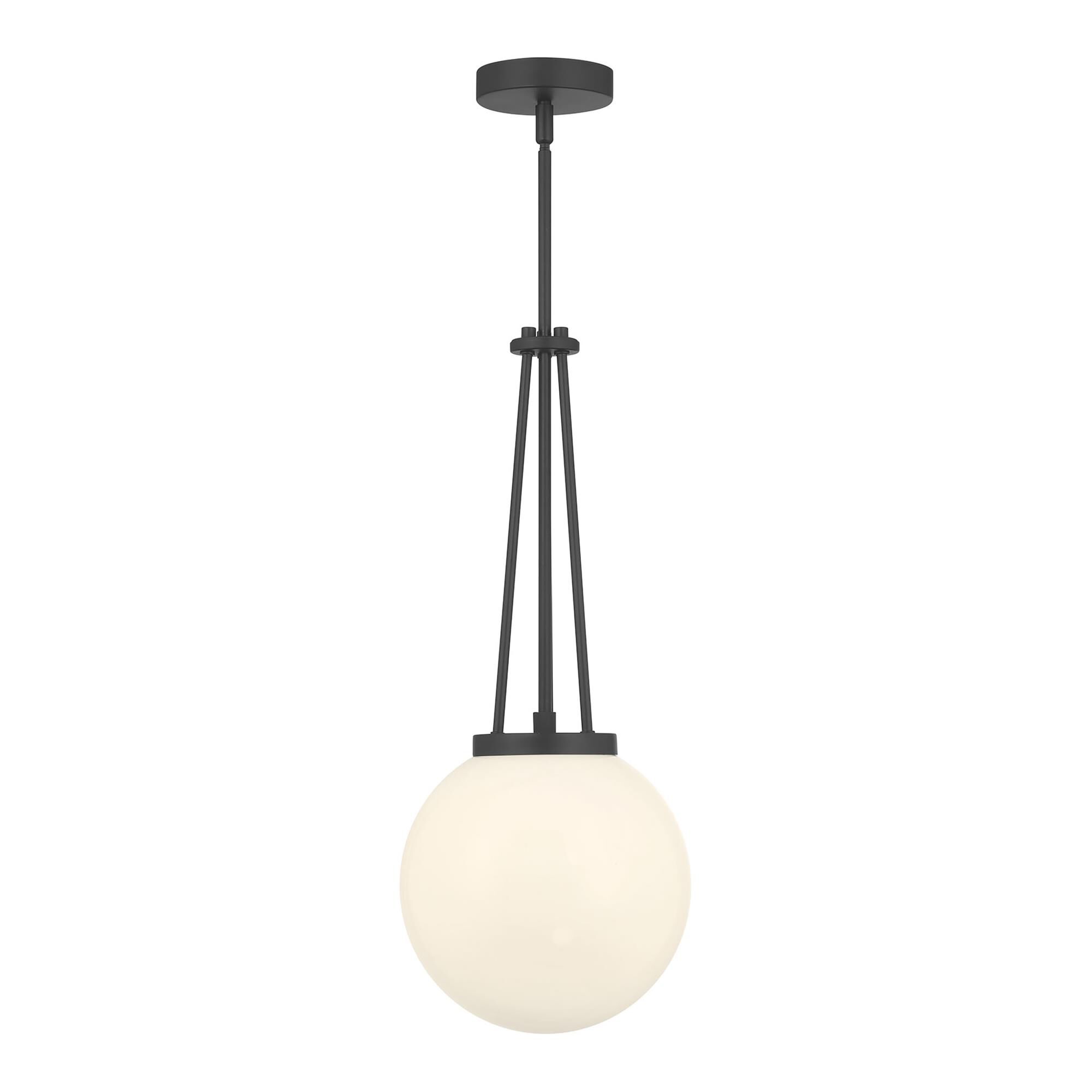 Shown in Matte Black finish and Shiny Opal glass
