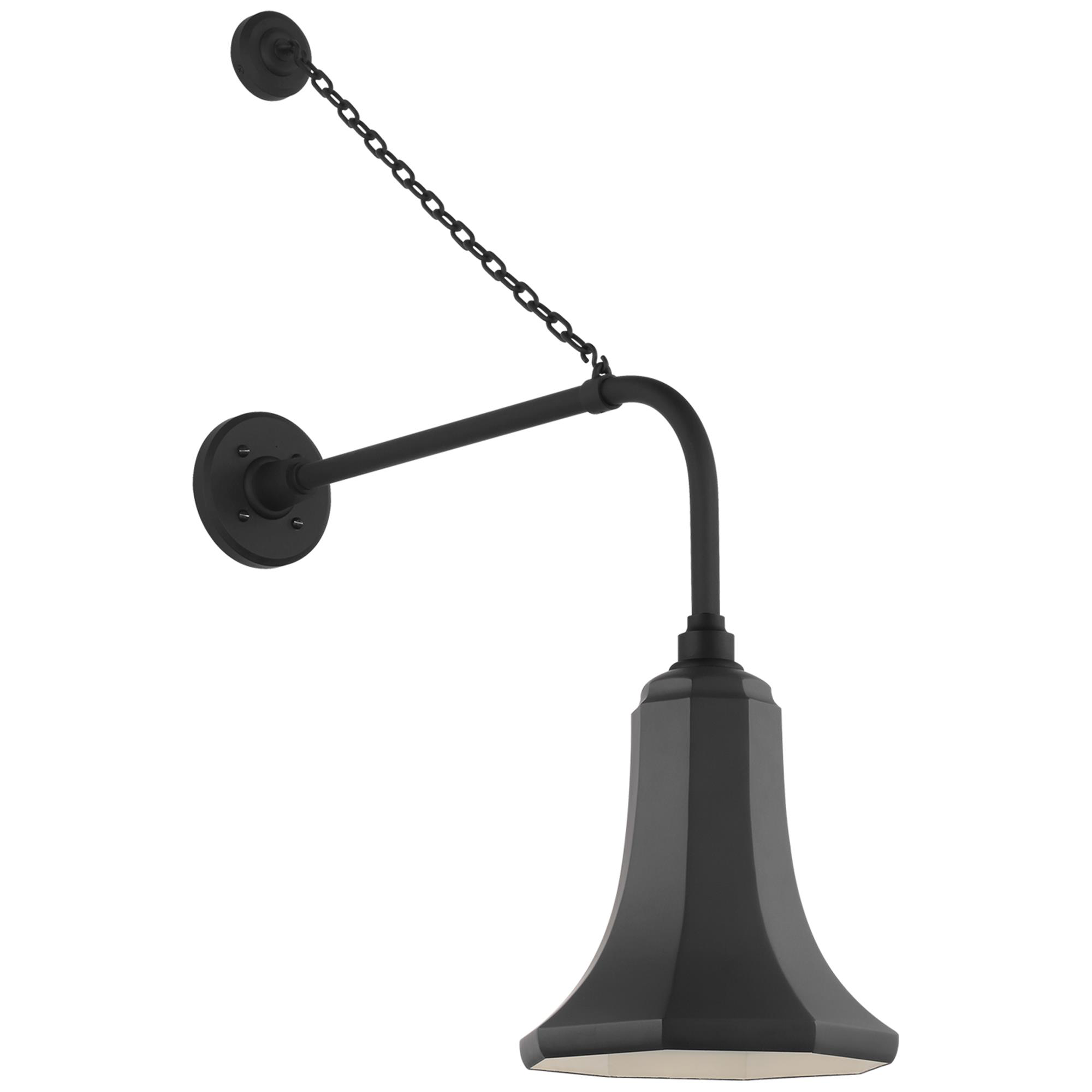 Shown in Matte Black finish and Black shade