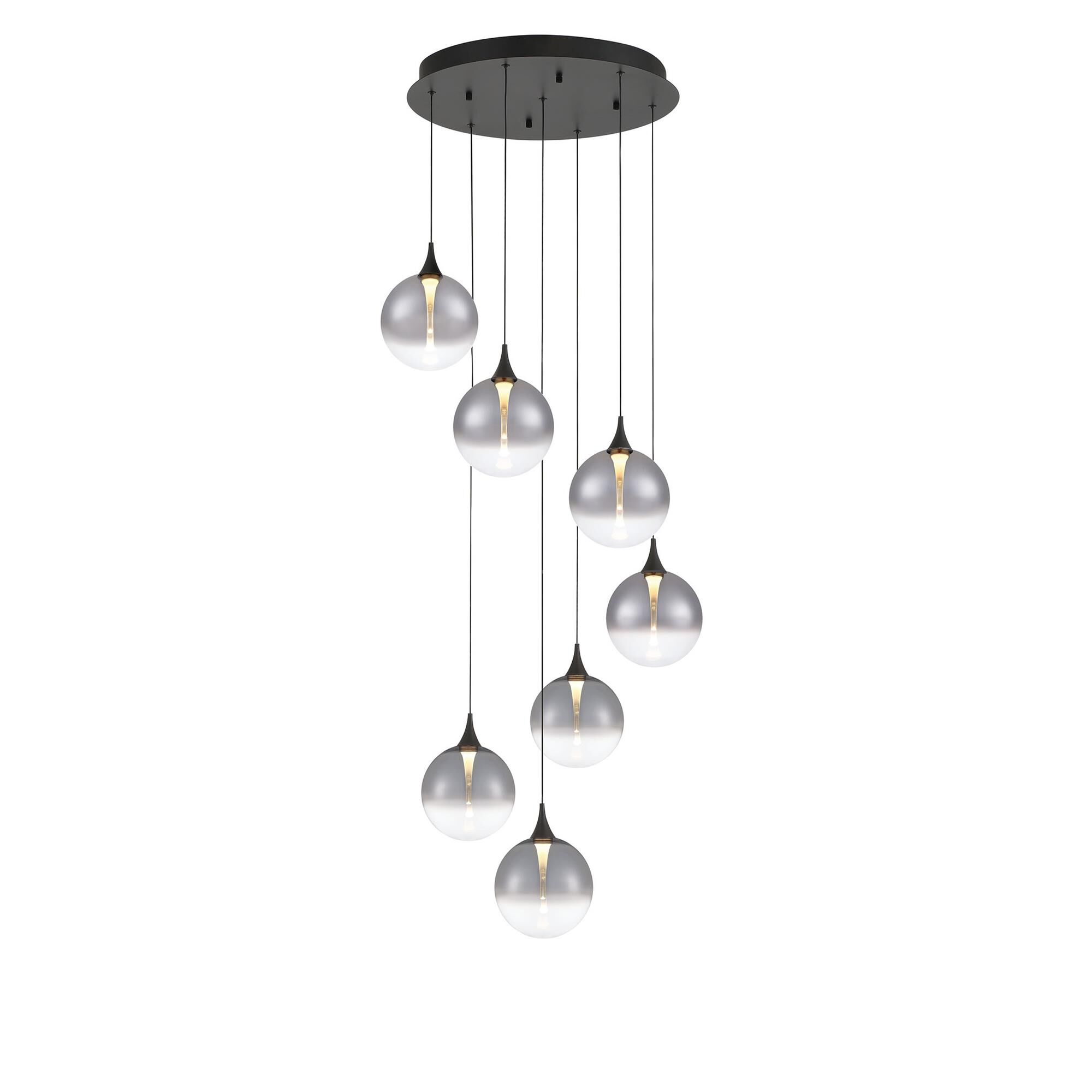 Shown in Black finish and Smoked glass