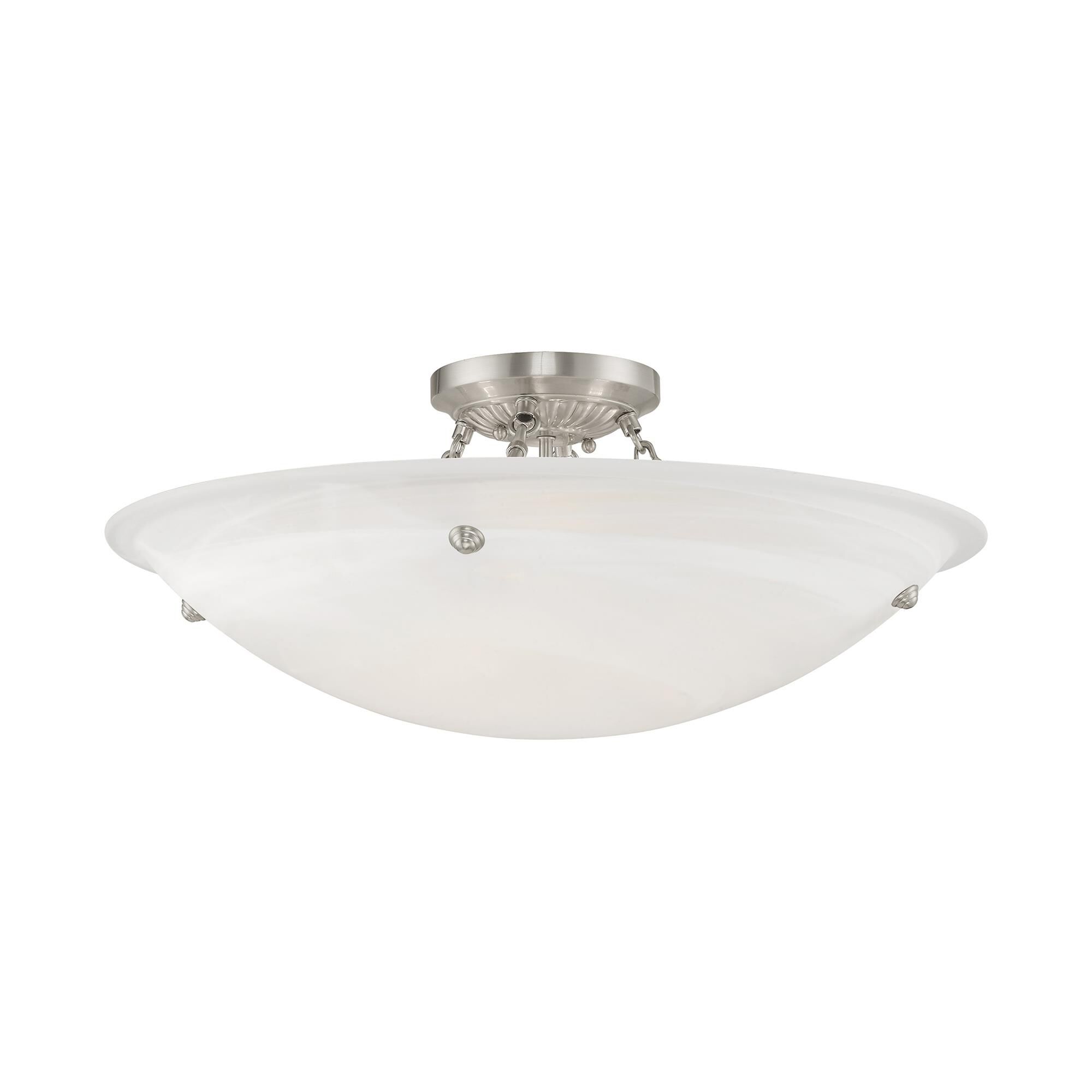 Home Basics 24 Inch 4 Light Semi Flush Mount by Livex Lighting