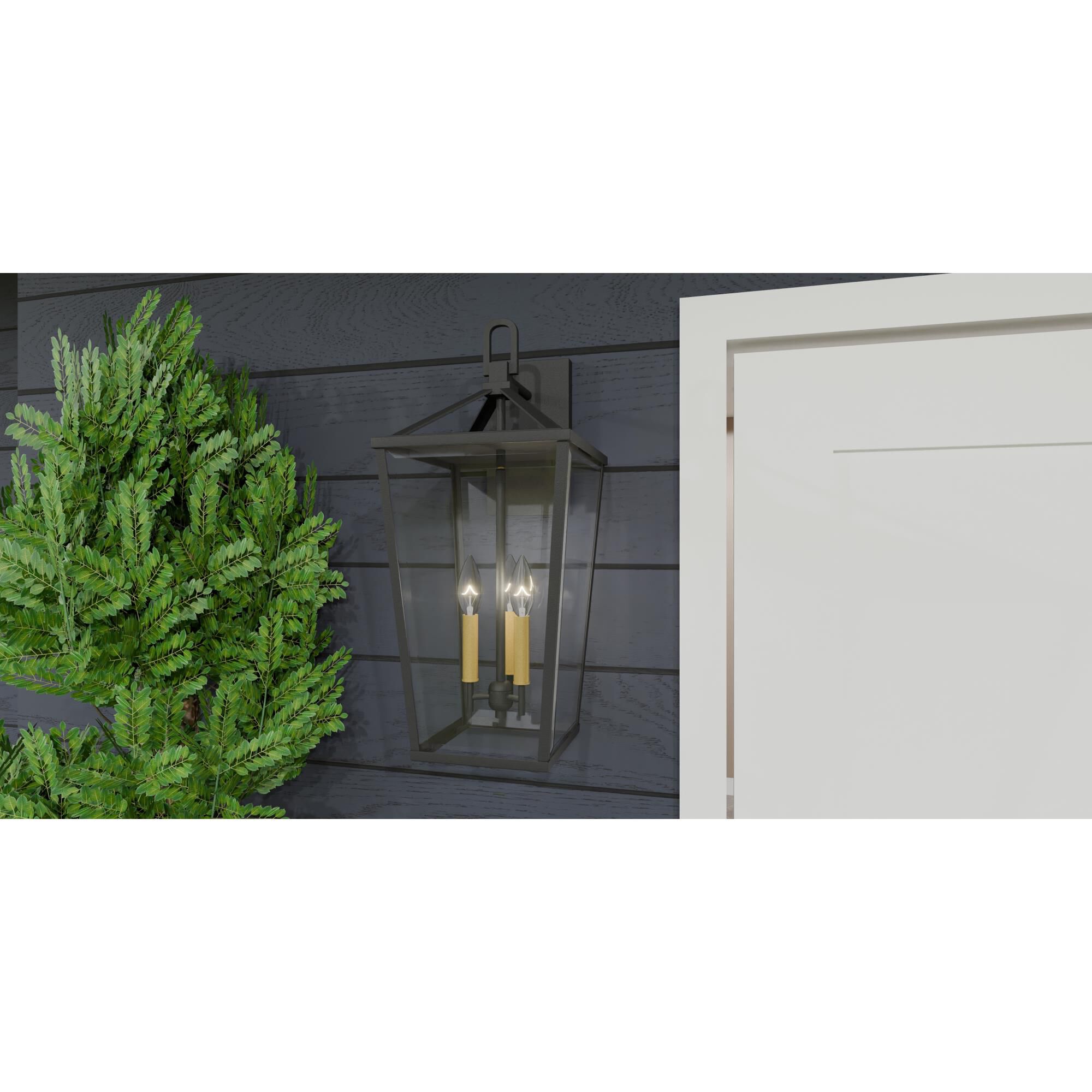 Hull 9.5 Inch 3 Light Outdoor Wall Light by Quoizel