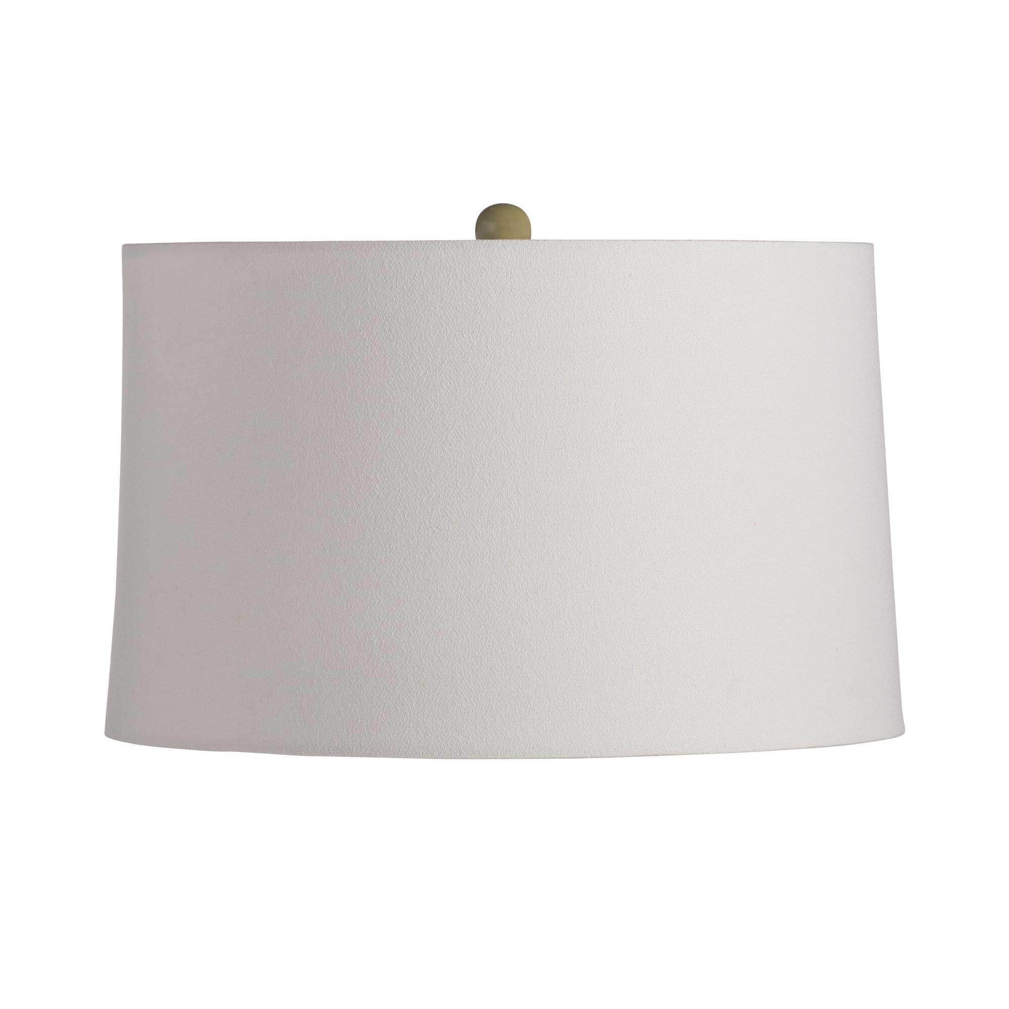 Shown in Dark Moss and Antique Brass finish and Off-White shade