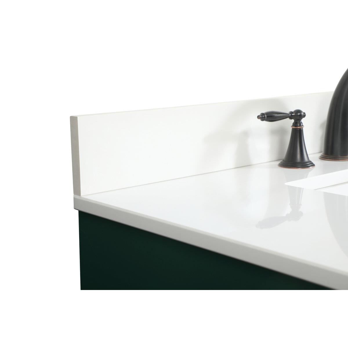 Shown in Green finish and With Backsplash accent