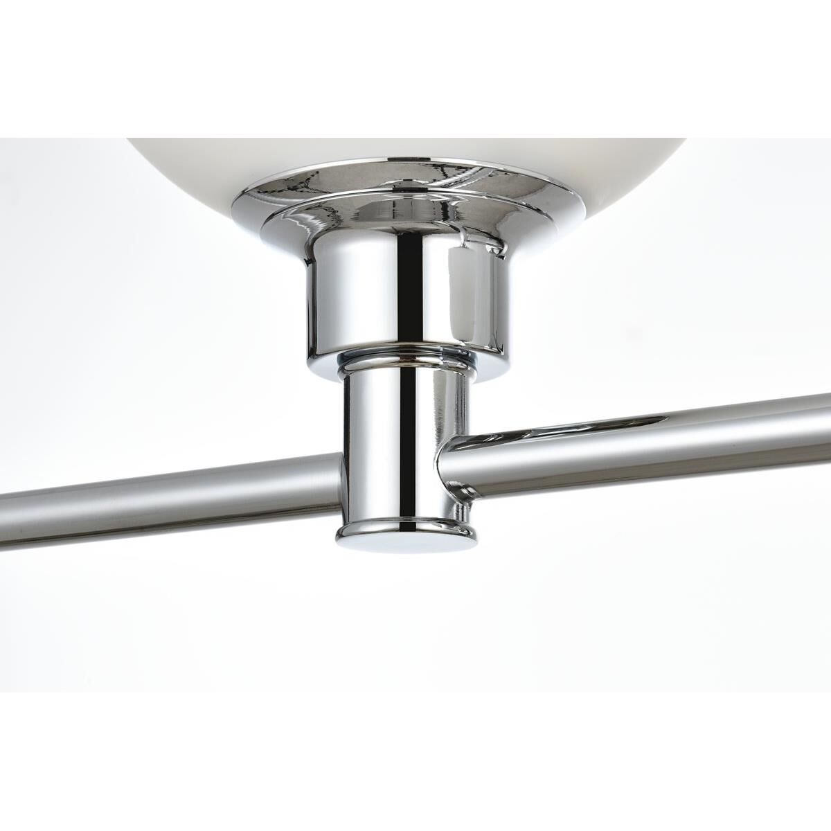 Shown in Chrome  finish and Frosted White glass