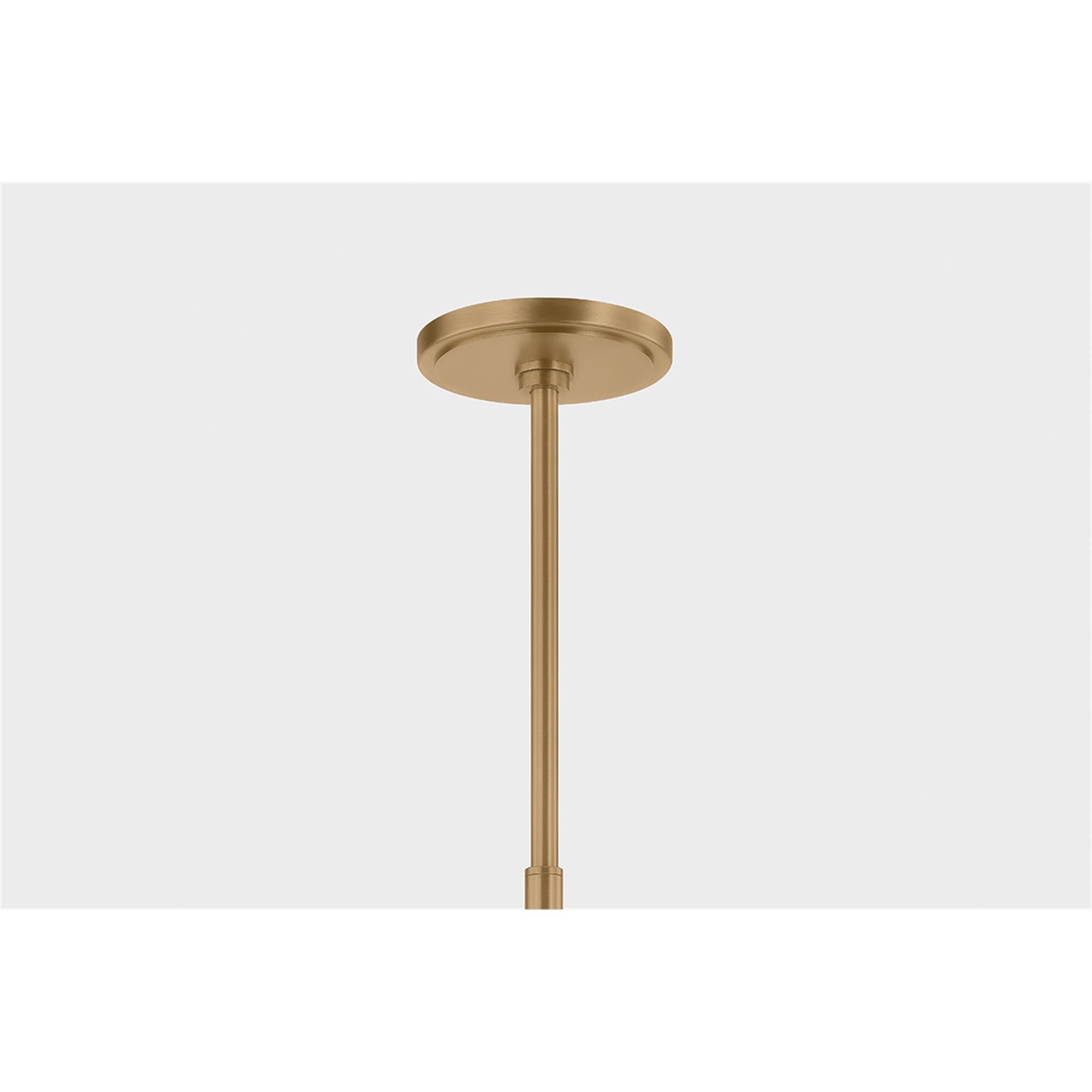 Shown in Patina Brass finish and Off White Linen shade