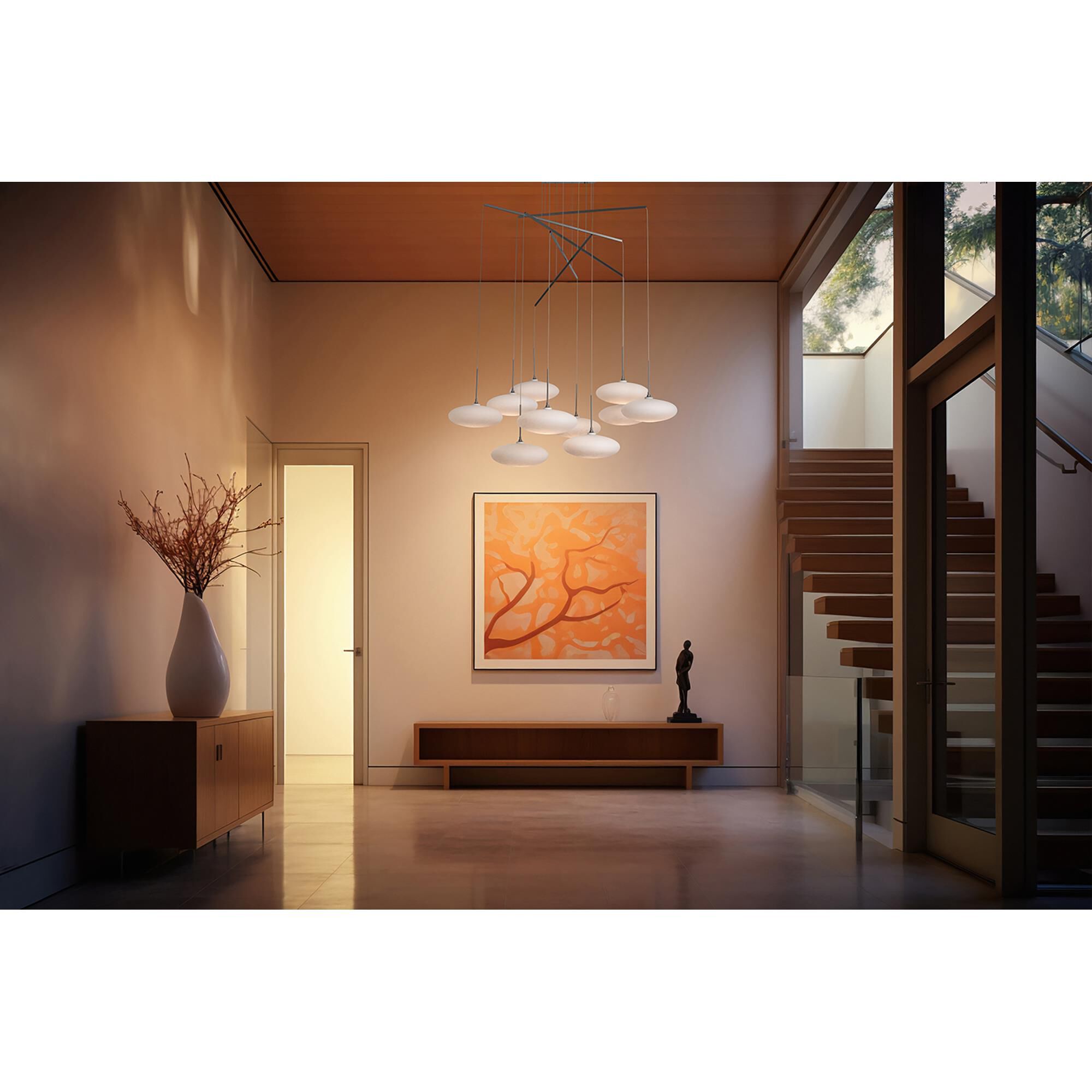 Shown in Vintage Platinum finish and Shell glass