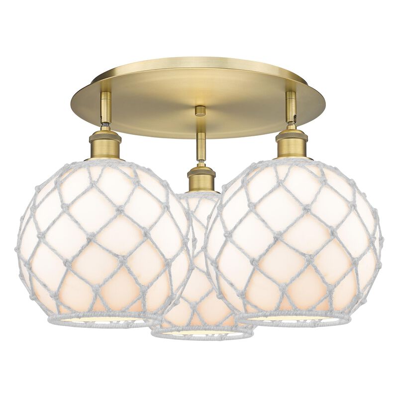 Bruno Marashlian Farmhouse Rope 22 Inch Flush Mount by Innovations Lighting