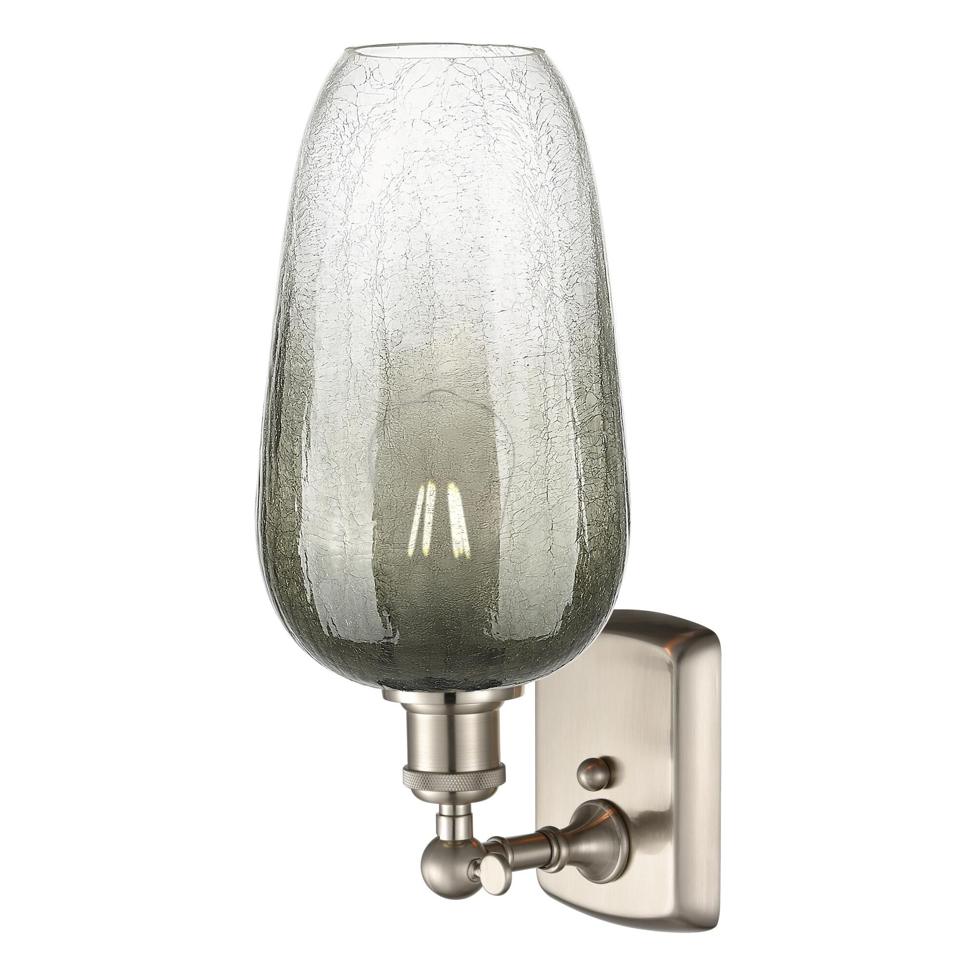 Shown in Brushed Satin Nickel finish and Slate glass