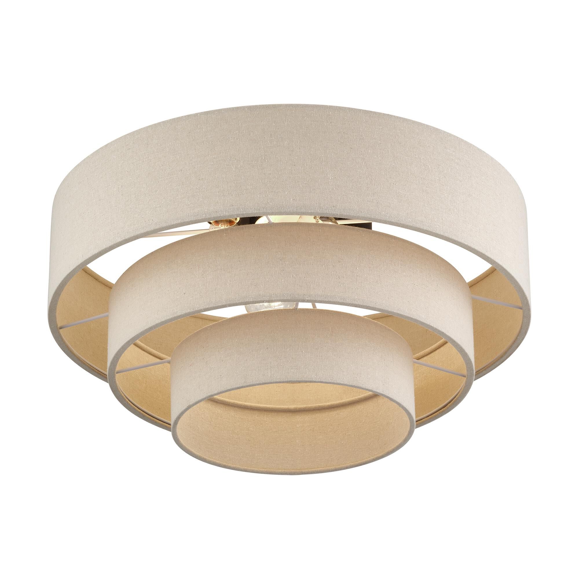 Shown in Bronze finish and Hand Crafted Parchment Color Hardback Fabric shade