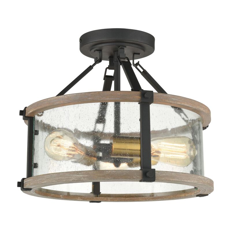Geringer 15 Inch 3 Light Semi Flush Mount | Capitol Lighting