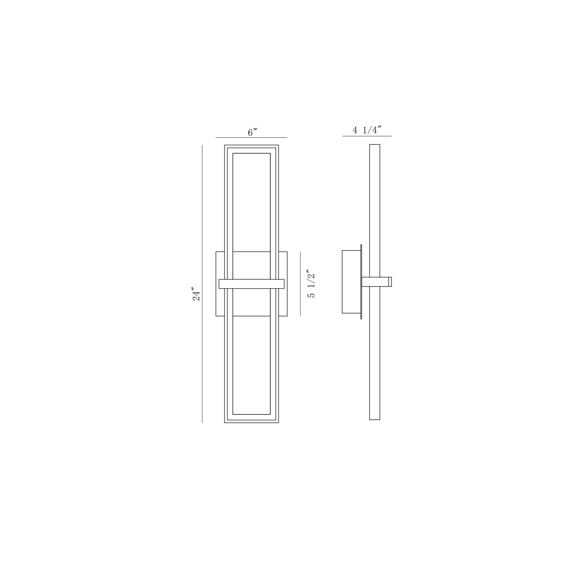 Eurofase Lighting Bordo 24 Inch Tall LED Outdoor Wall Light