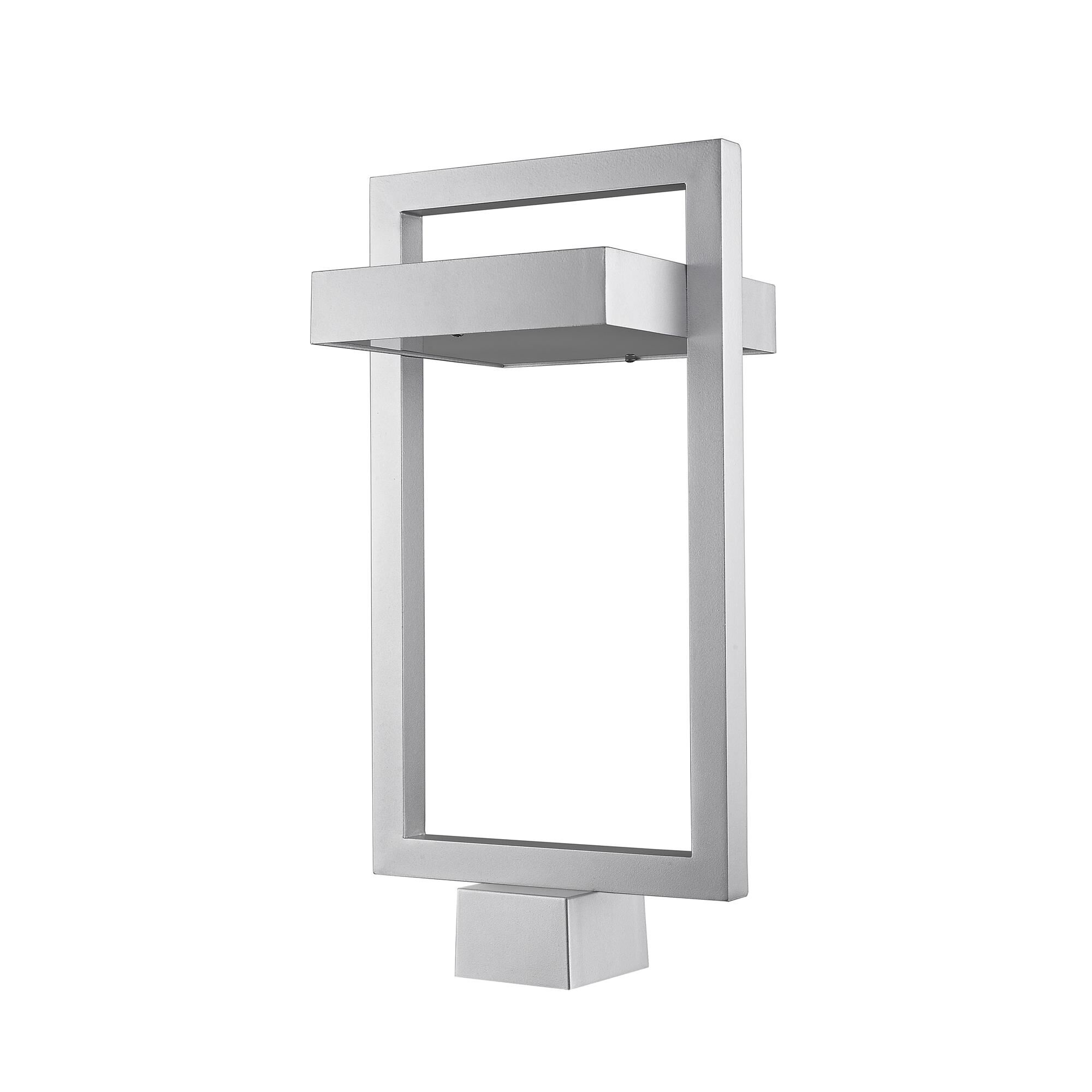 Shown in Silver finish and Glass shade