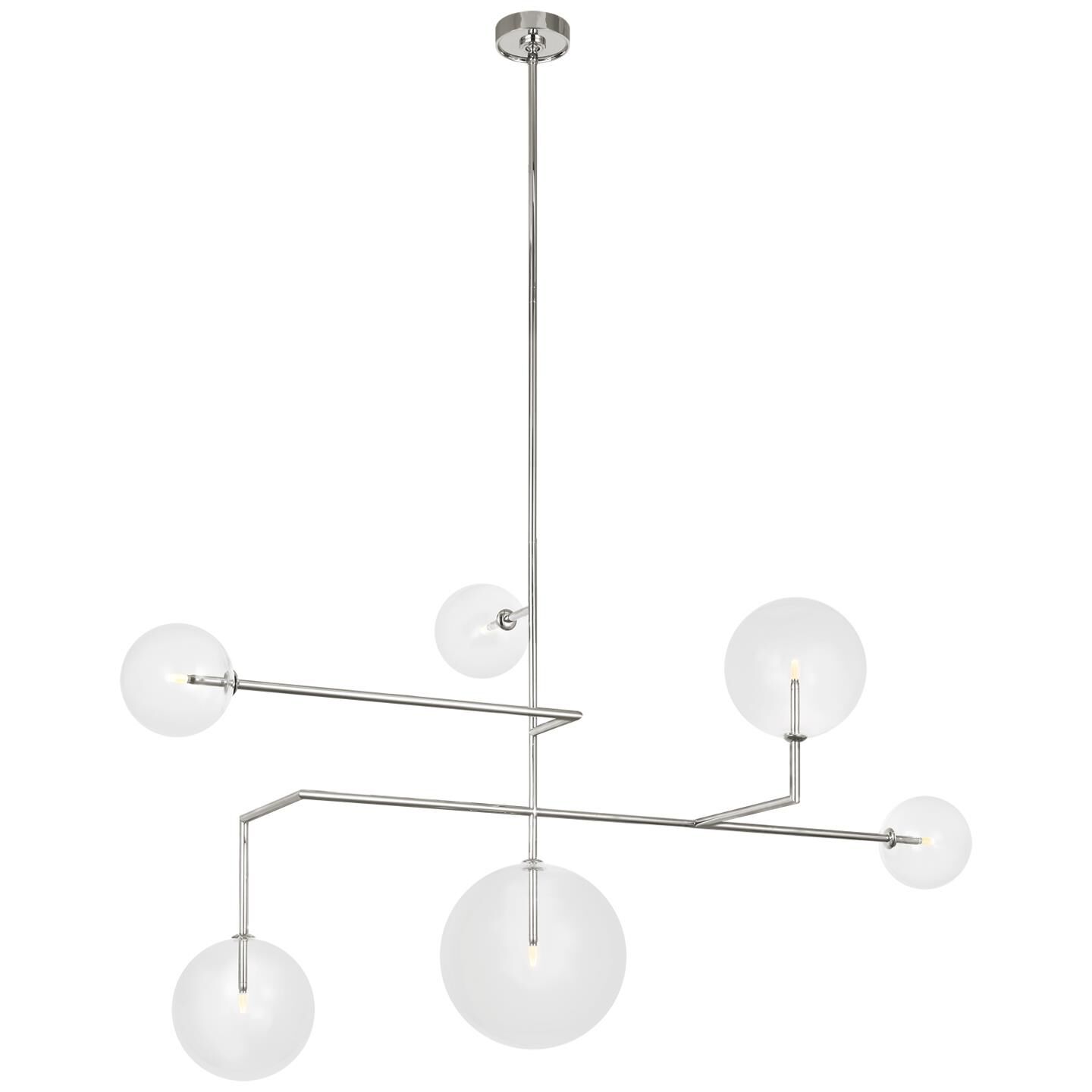 Shown in Polished Nickel finish and Clear glass