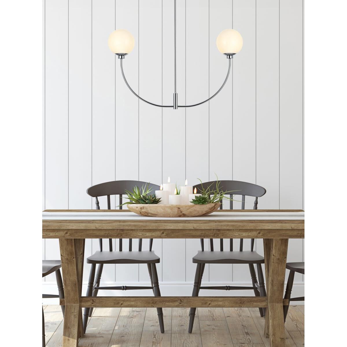 Nyomi 36 Inch 2 Light Linear Suspension Light by Elegant Lighting