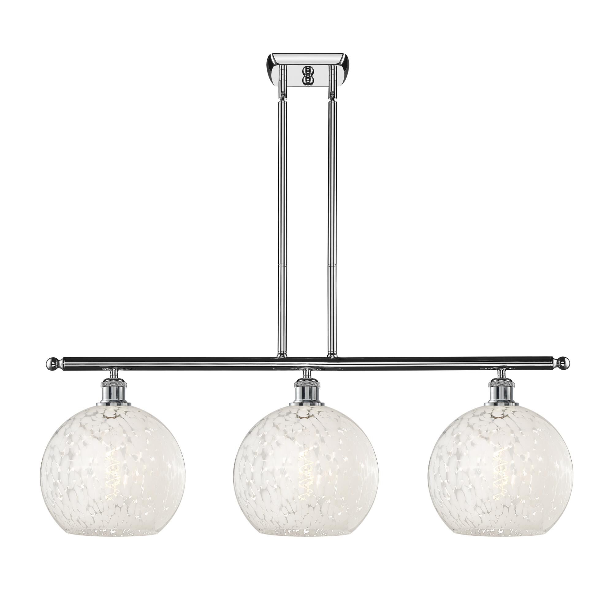Bruno Marashlian White Mouchette 37 Inch Linear Suspension Light by Innovations Lighting