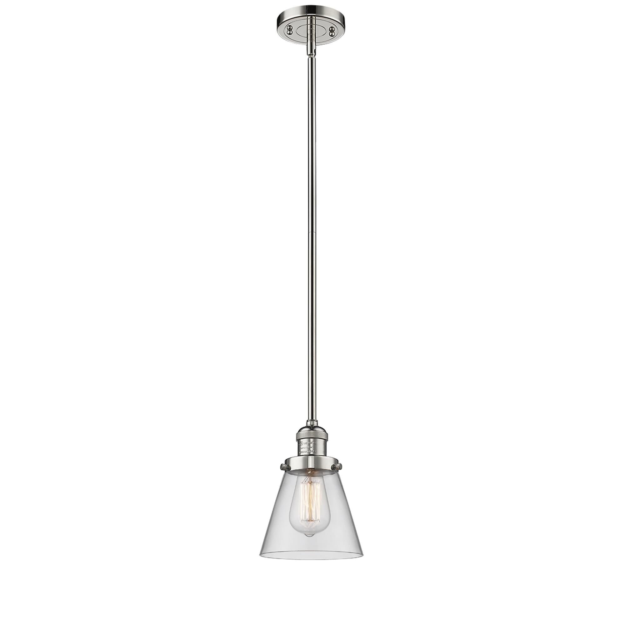 Shown in Polished Nickel finish and Clear glass