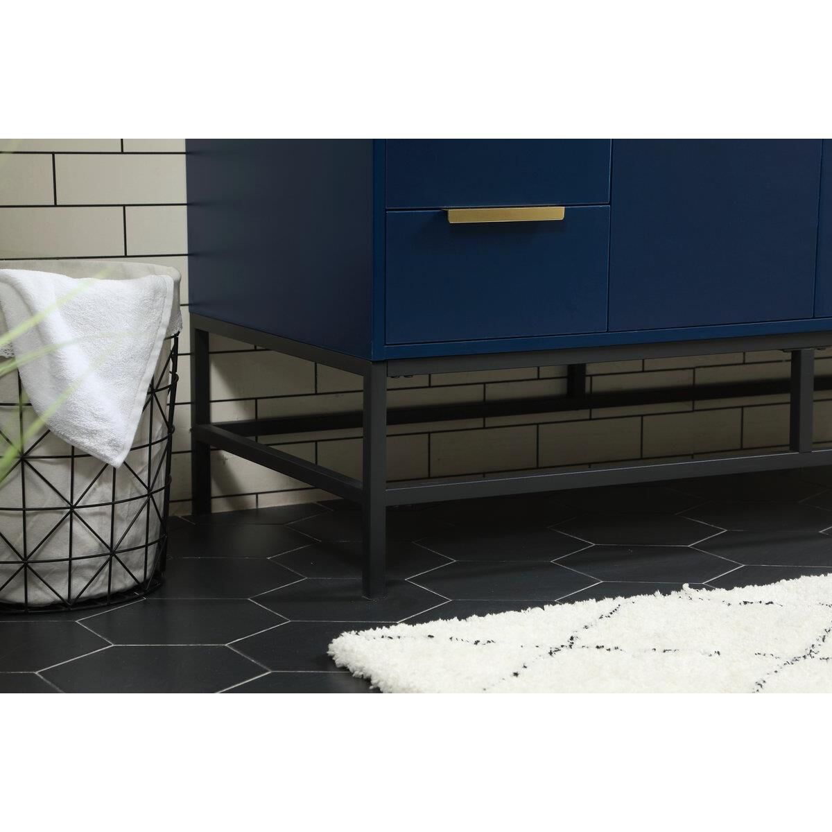 Shown in Blue finish and With Backsplash accent