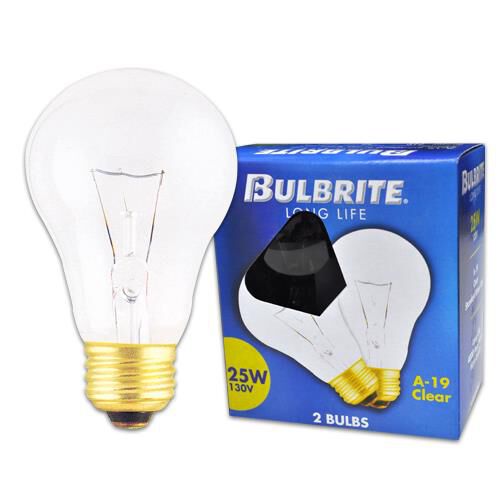25 Watt A19 Incandescent Light Bulb,