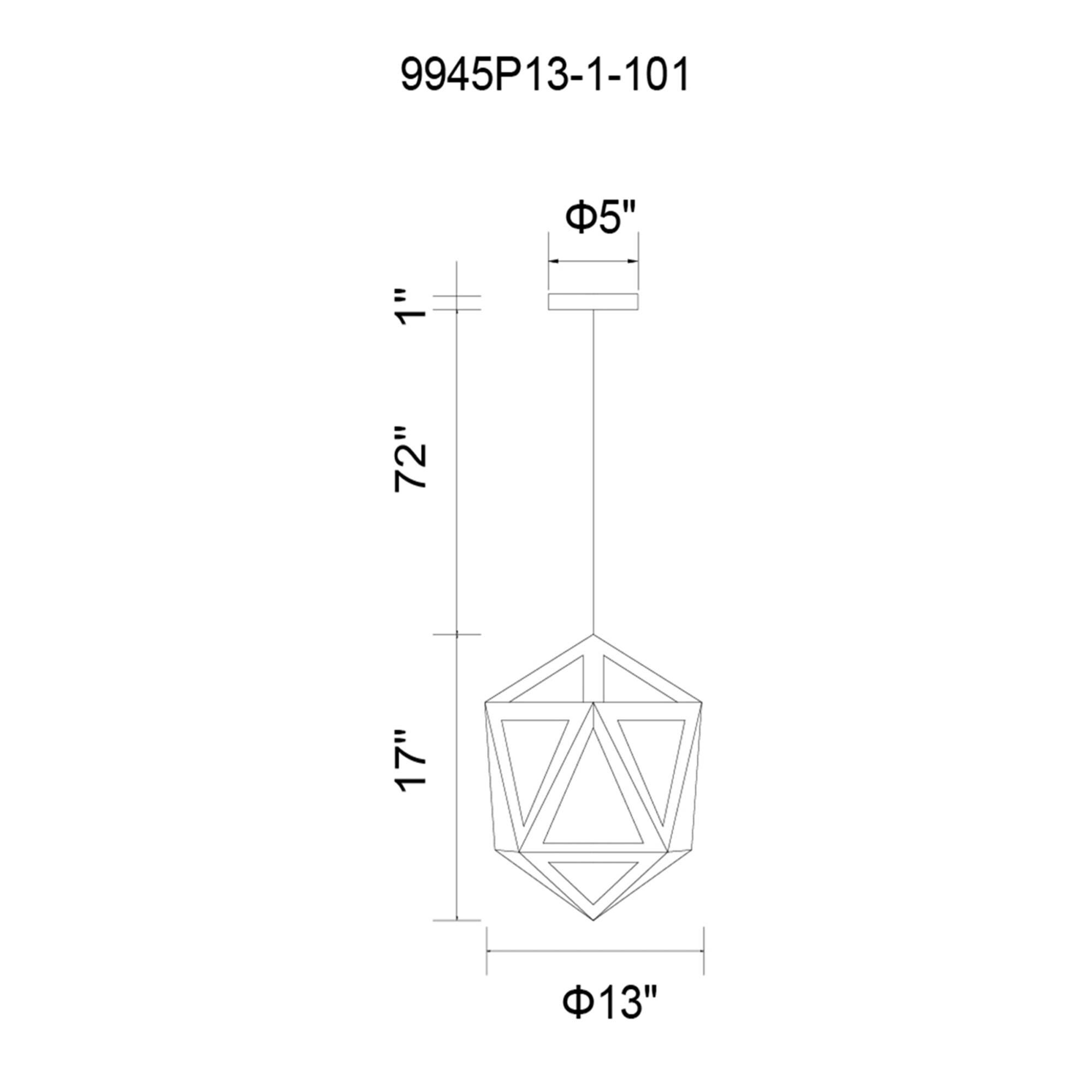 CWI Lighting Lante 13 Inch Large Pendant