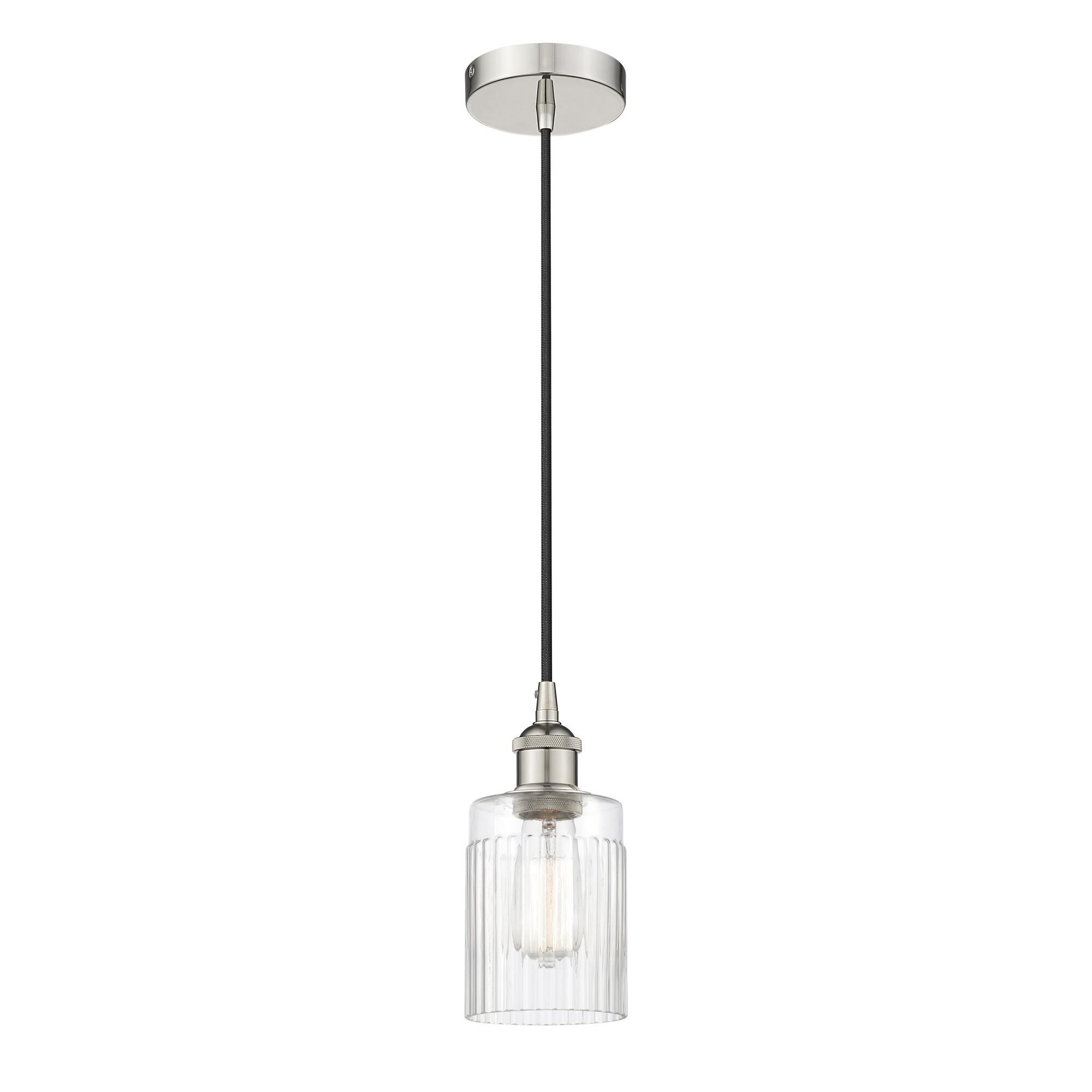 Shown in Polished Nickel finish and Clear glass