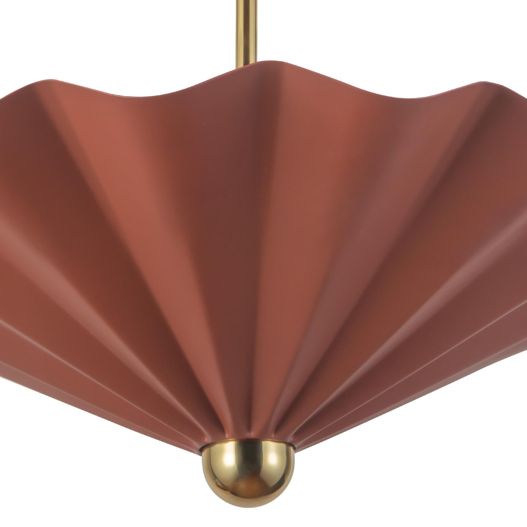 Shown in Burgundy finish and Matte Opal glass
