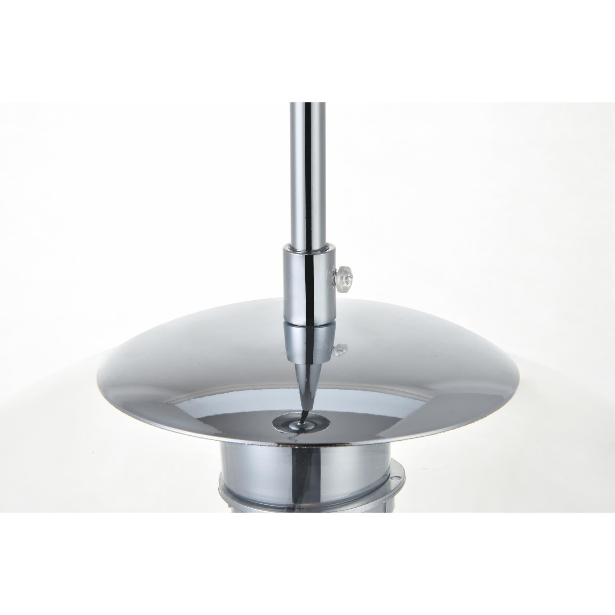 Shown in Chrome finish and Clear glass