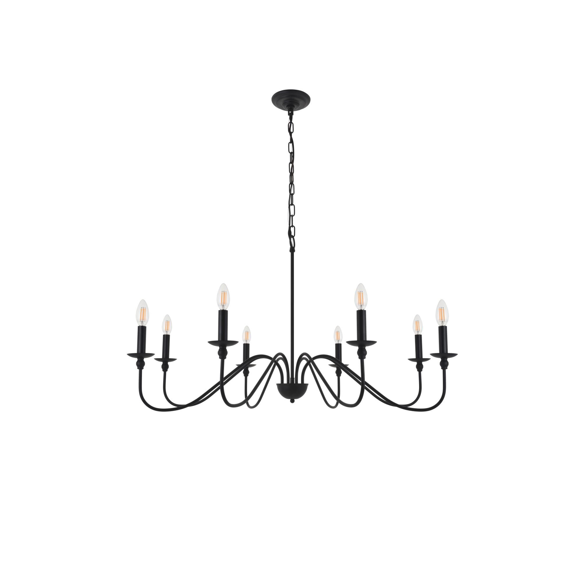 Rohan 42 Inch 8 Light Chandelier by Elegant Lighting