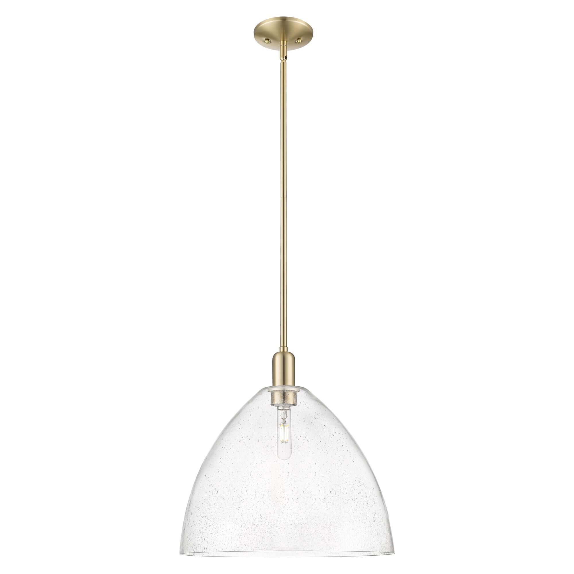 Shown in Champagne Bronze finish and Seedy glass
