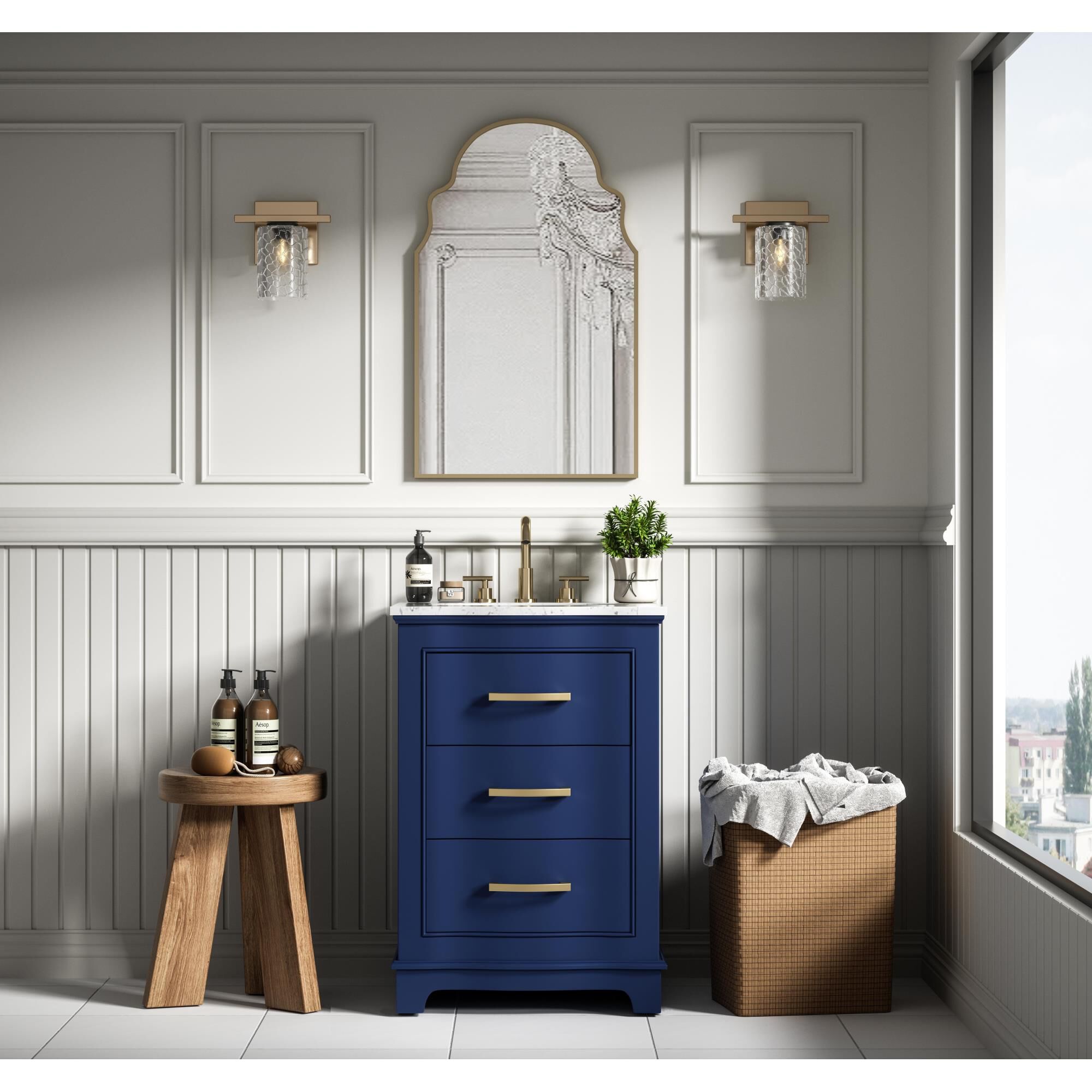 Shown in Blue finish