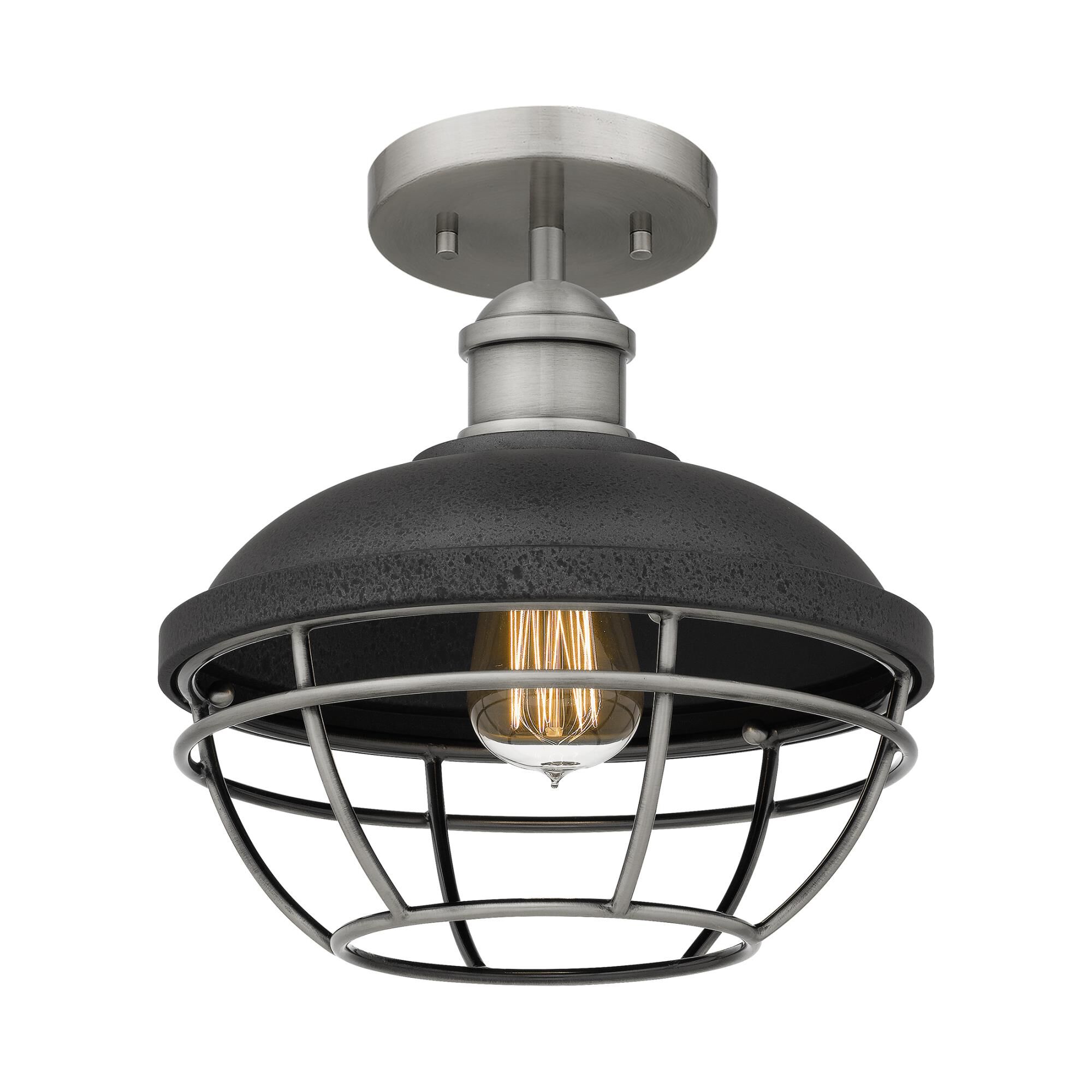 Sandpiper 10 Inch 1 Light Semi Flush Mount by Quoizel