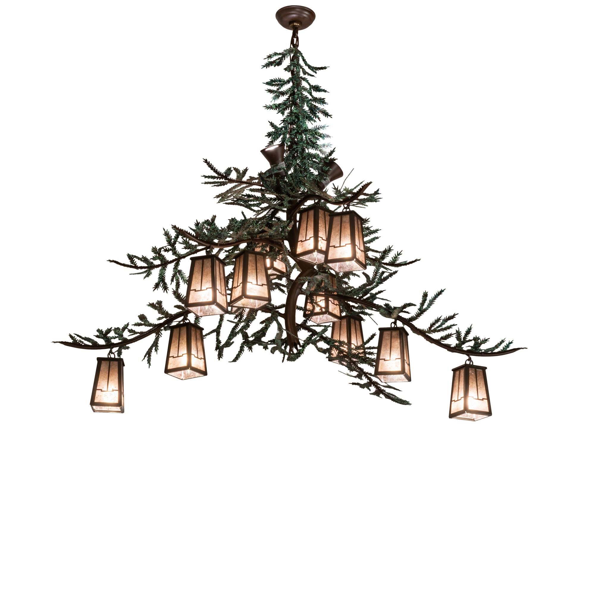 Pine Branch 52 Inch 12 Light LED Chandelier by Meyda Lighting