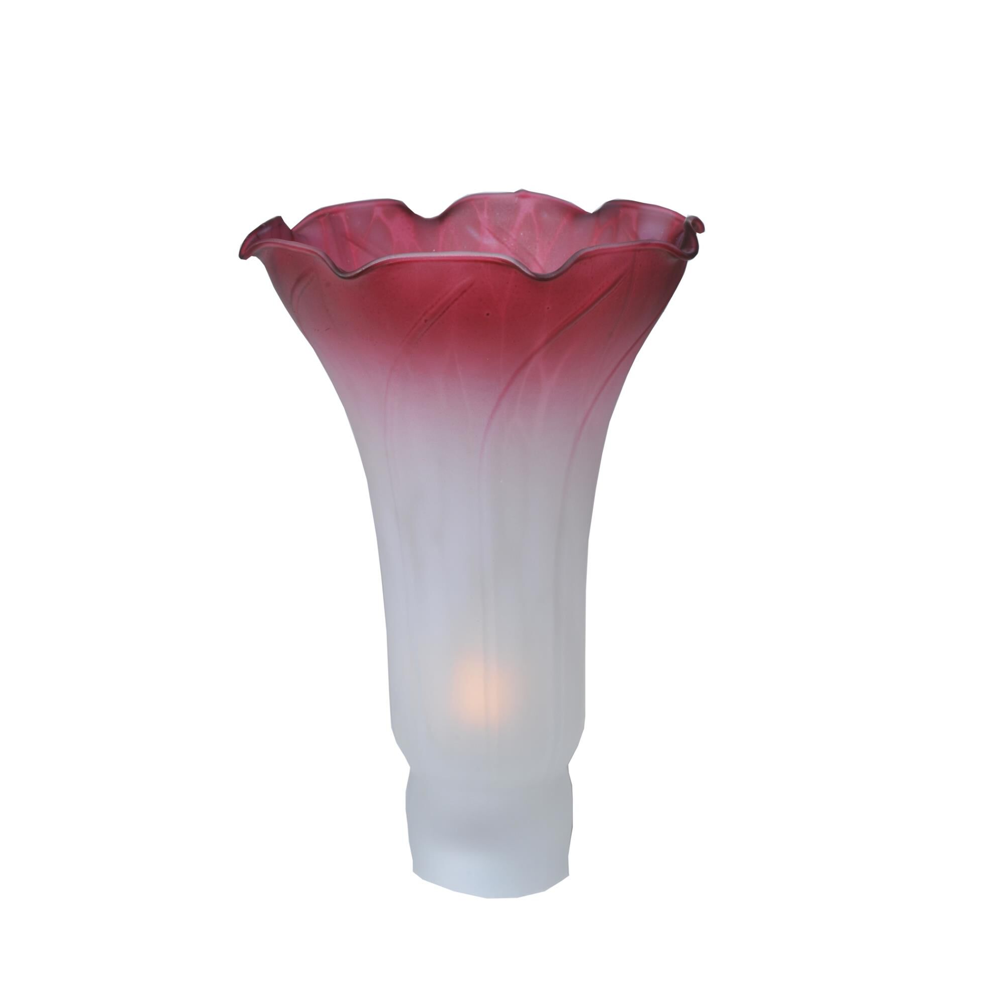 Shown with Mottled Plum Pink-White glass