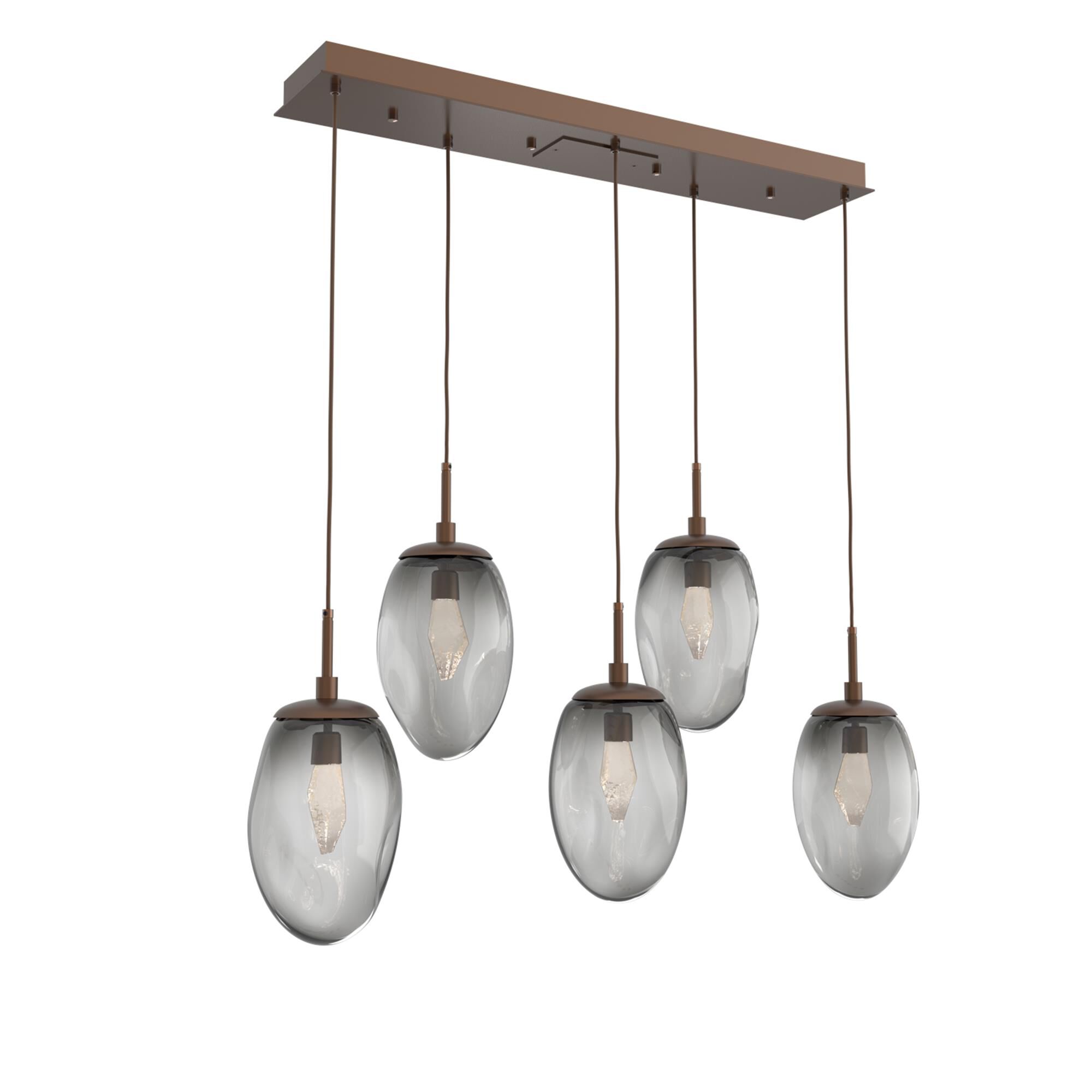 Shown in Burnished Bronze finish and Geo Inner And Smoke Outer glass