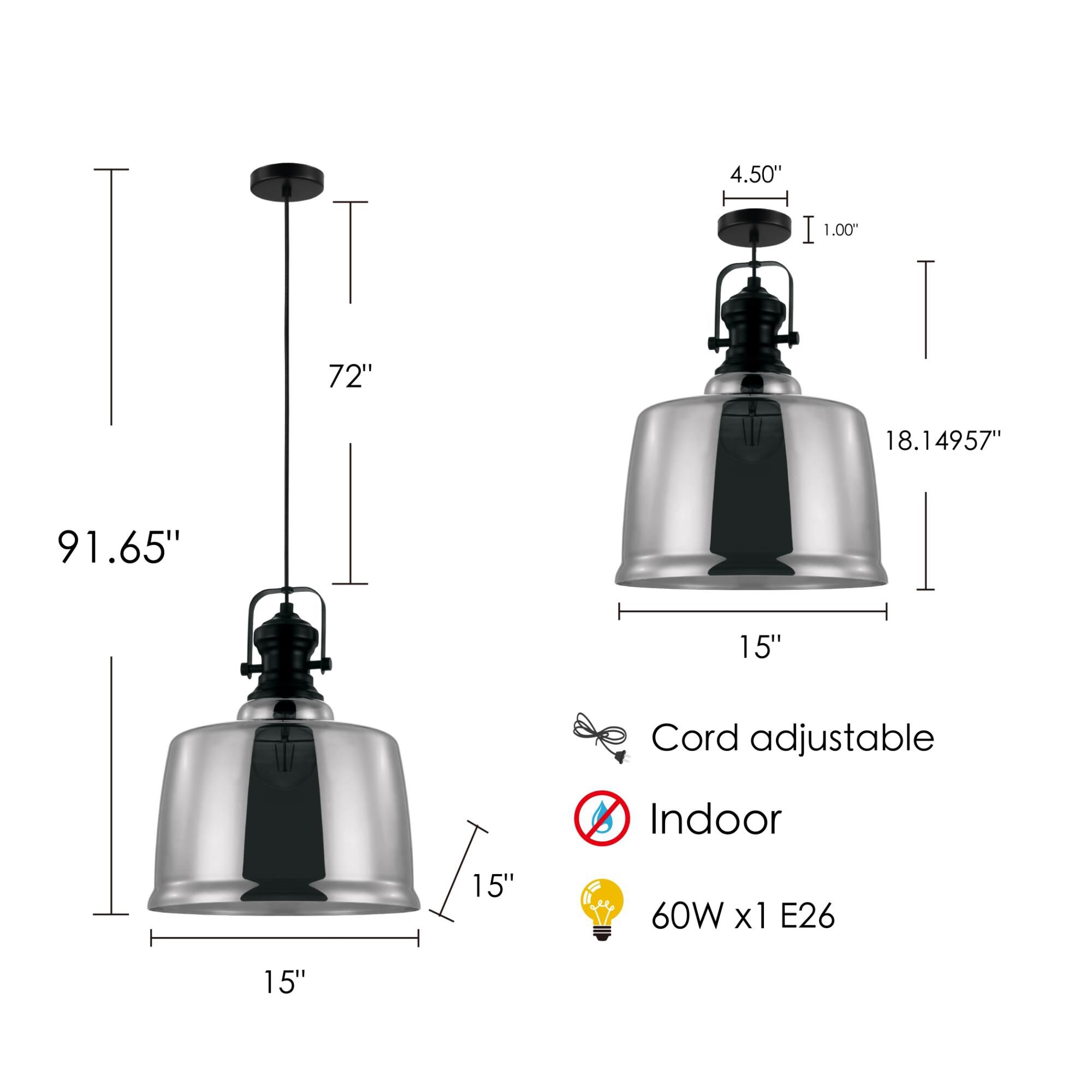 Eglo Lighting Eglo Gilwell 1 15 Inch Large Pendant