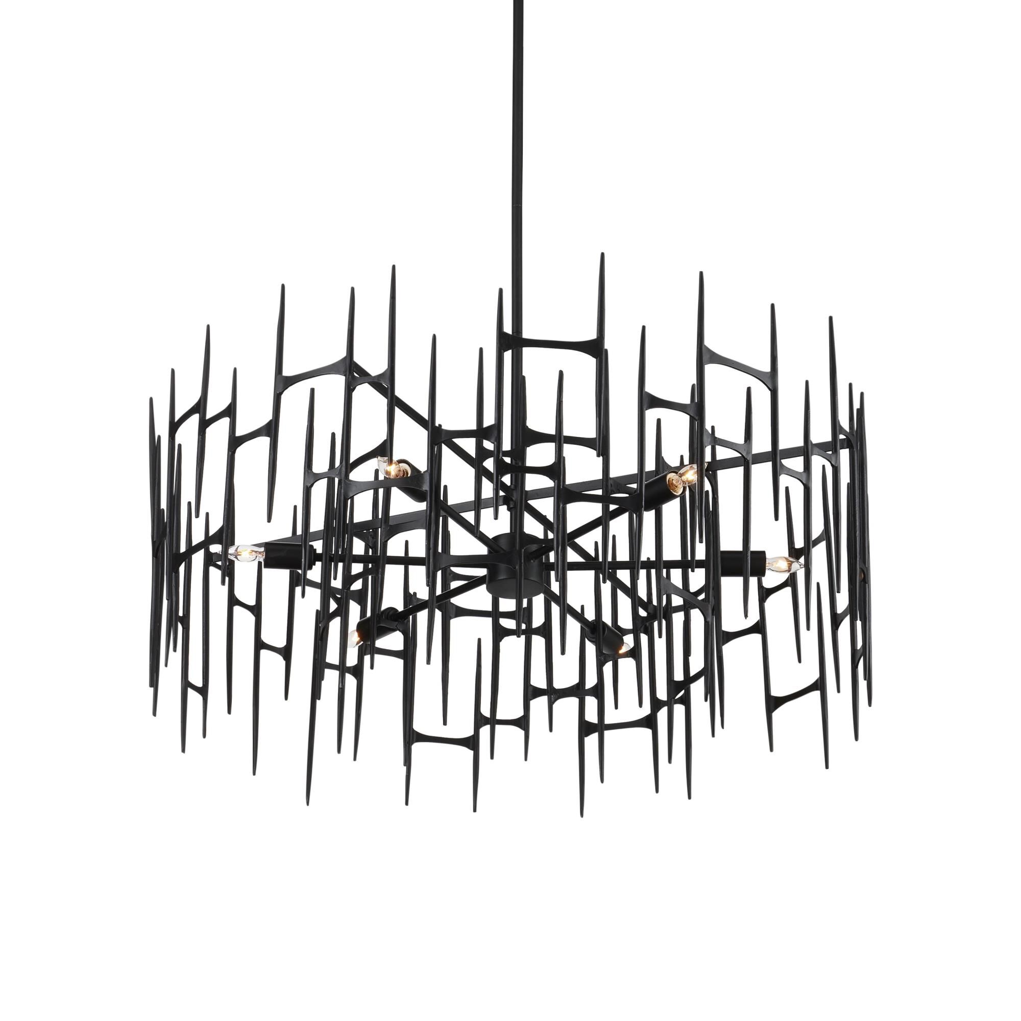 Attingham 31 Inch 6 Light Chandelier by Currey and Company