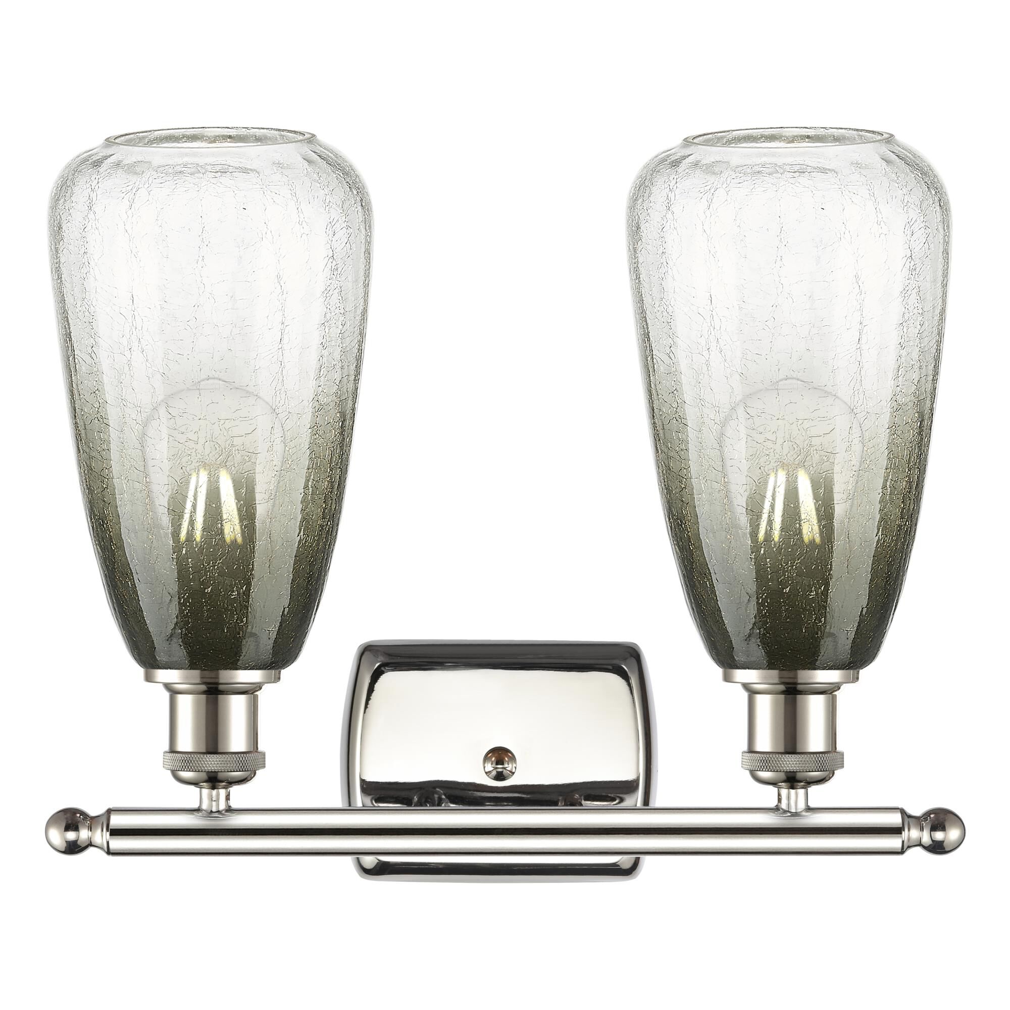 Shown in Polished Nickel finish and Slate glass