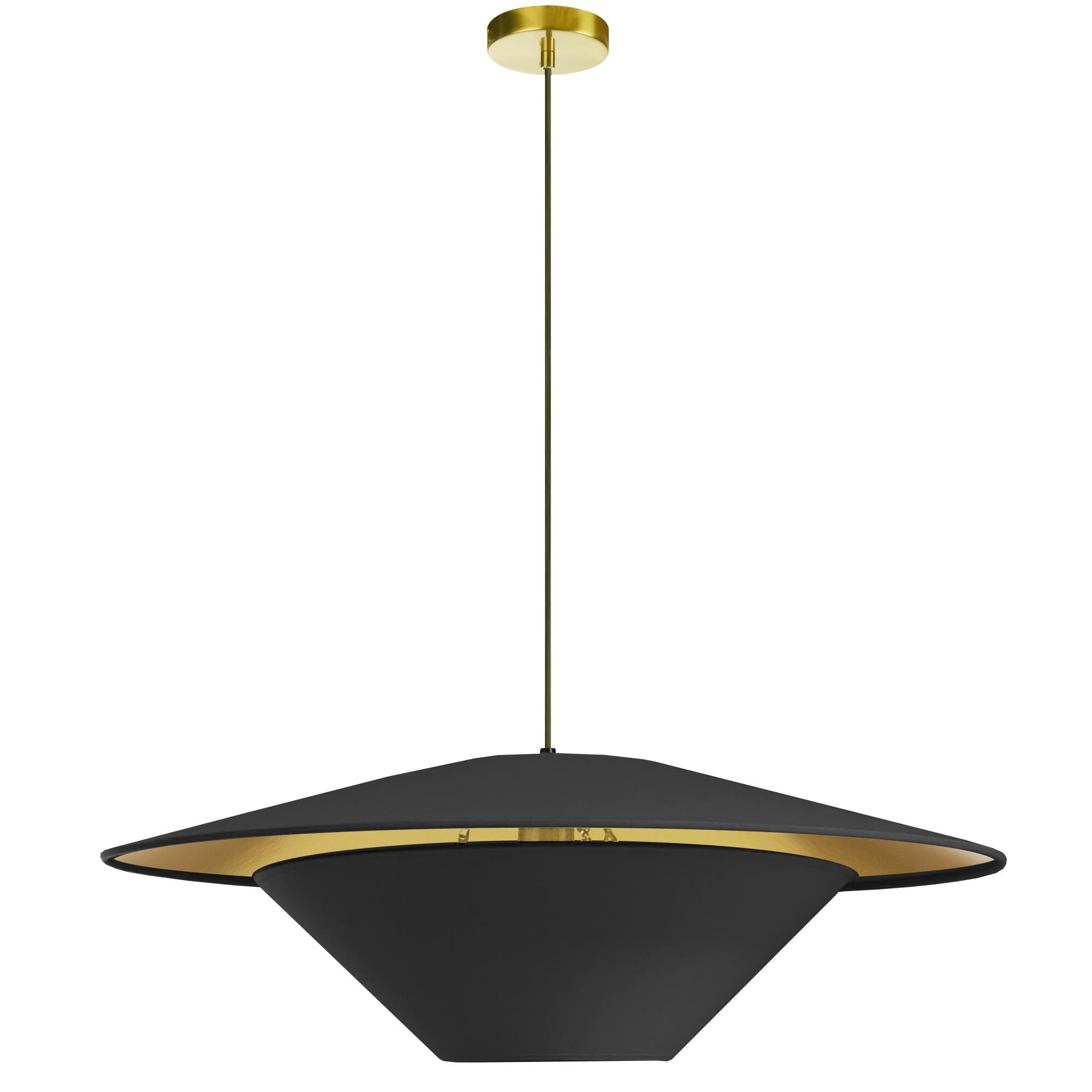 Shown in Black finish and Black And Gold shade
