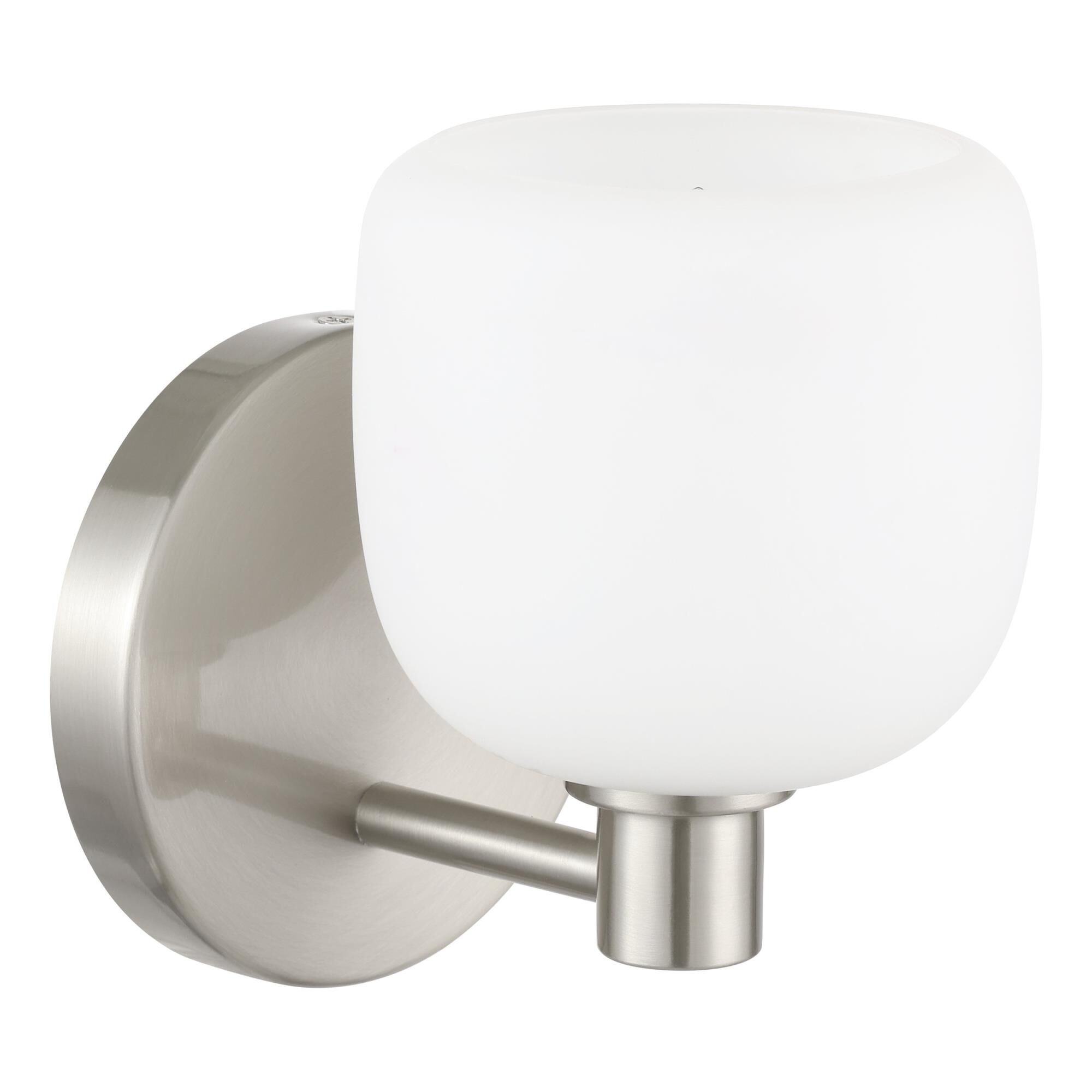 Shown in Brushed Nickel finish and Etched Opal glass