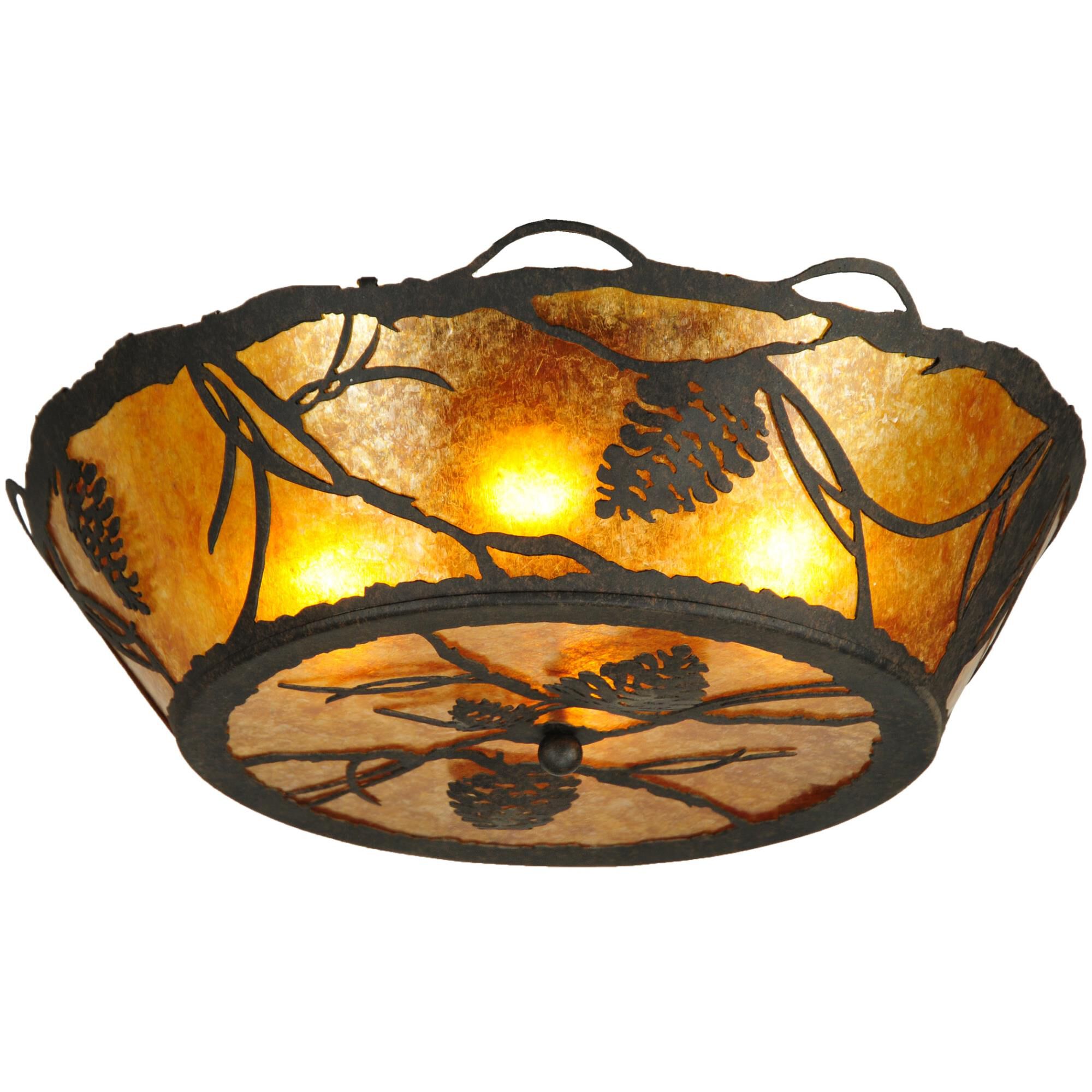 Whispering Pines 24 Inch 4 Light Flush Mount by Meyda Lighting