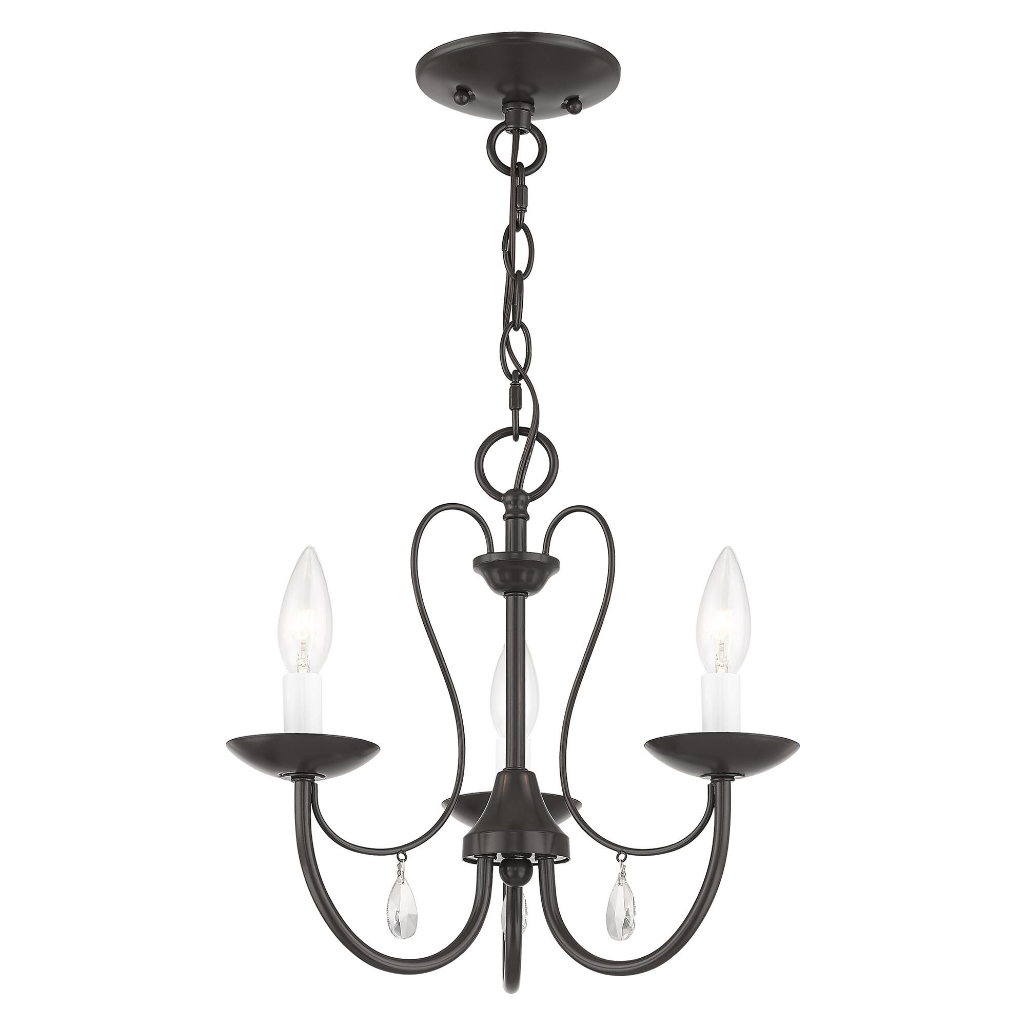 Mirabella 14 Inch 3 Light Mini Chandelier by Livex Lighting