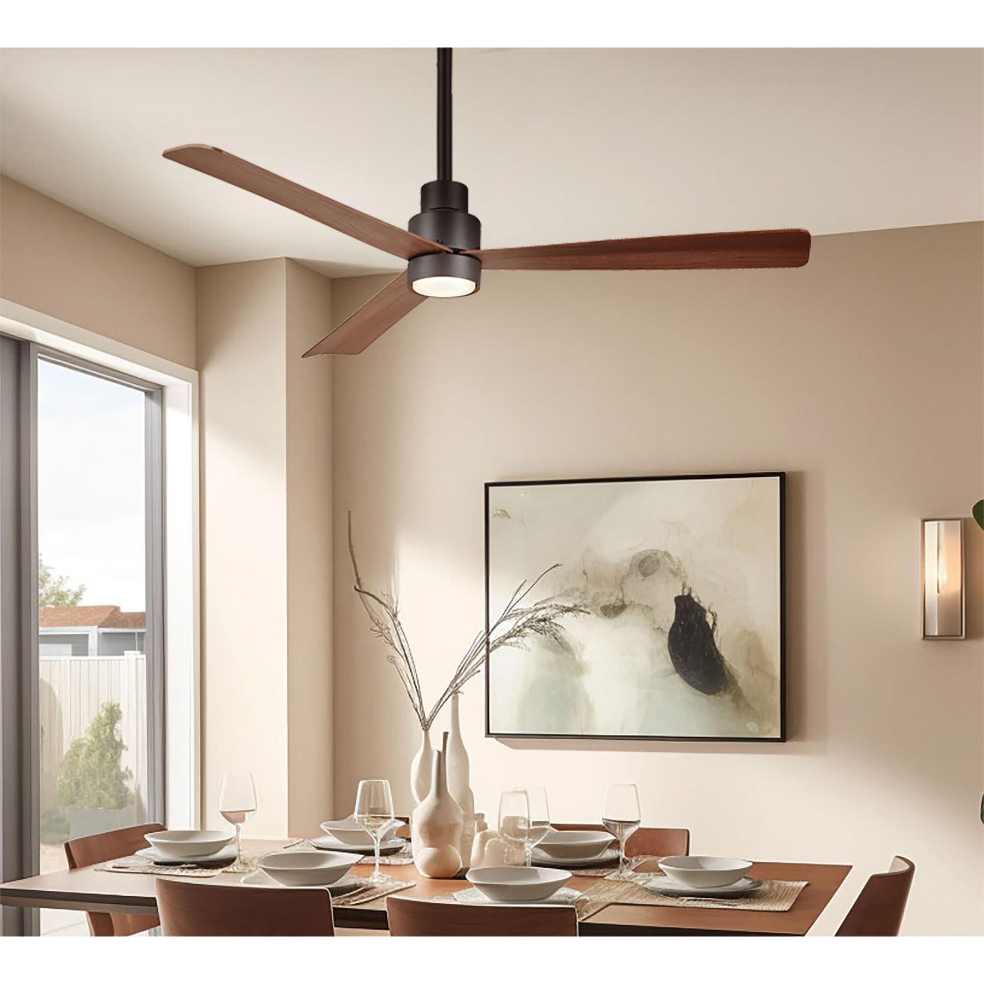 Simple 52 Inch Ceiling Fan with Light Kit,