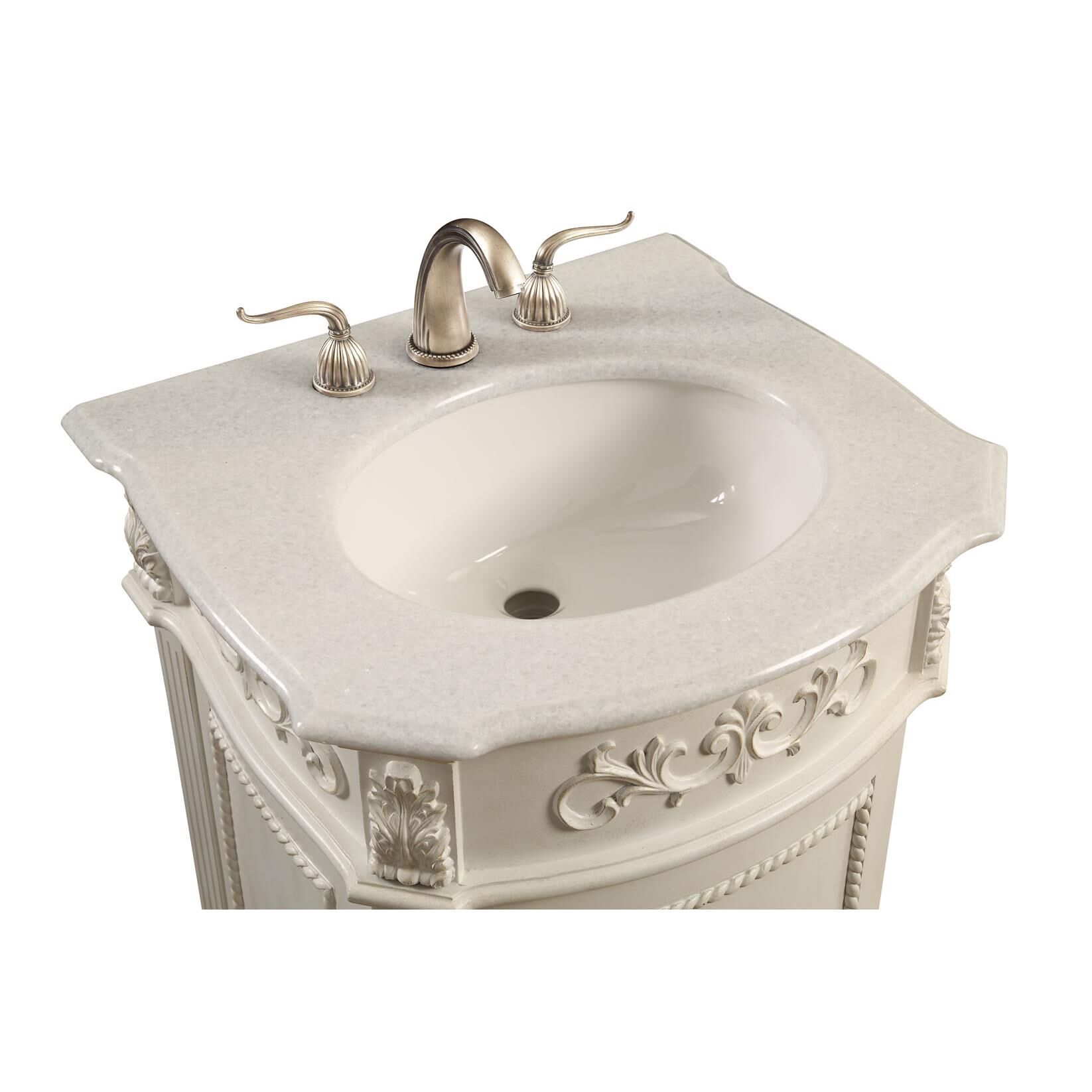 Shown in Antique White finish