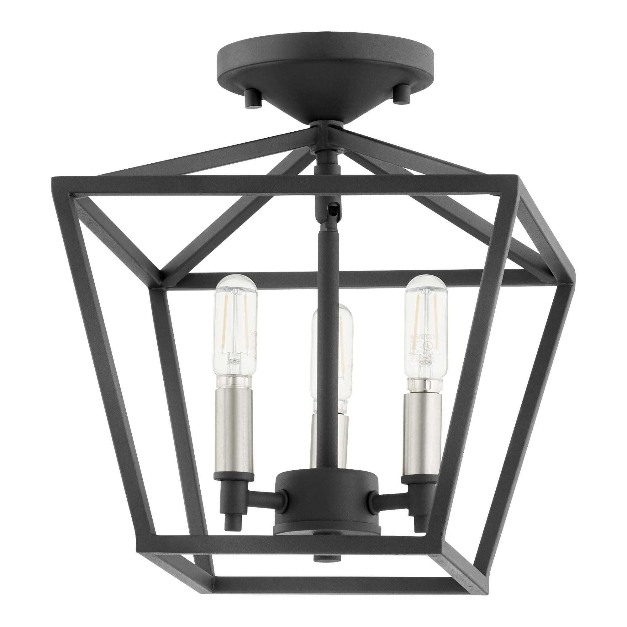 Gabriel 10 Inch 3 Light Semi Flush Mount by Quorum International
