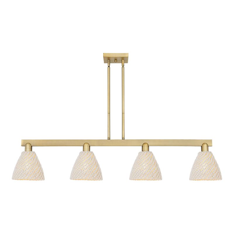 Bruno Marashlian Natural Ballston Dome 48 Inch Linear Suspension Light by Innovations Lighting