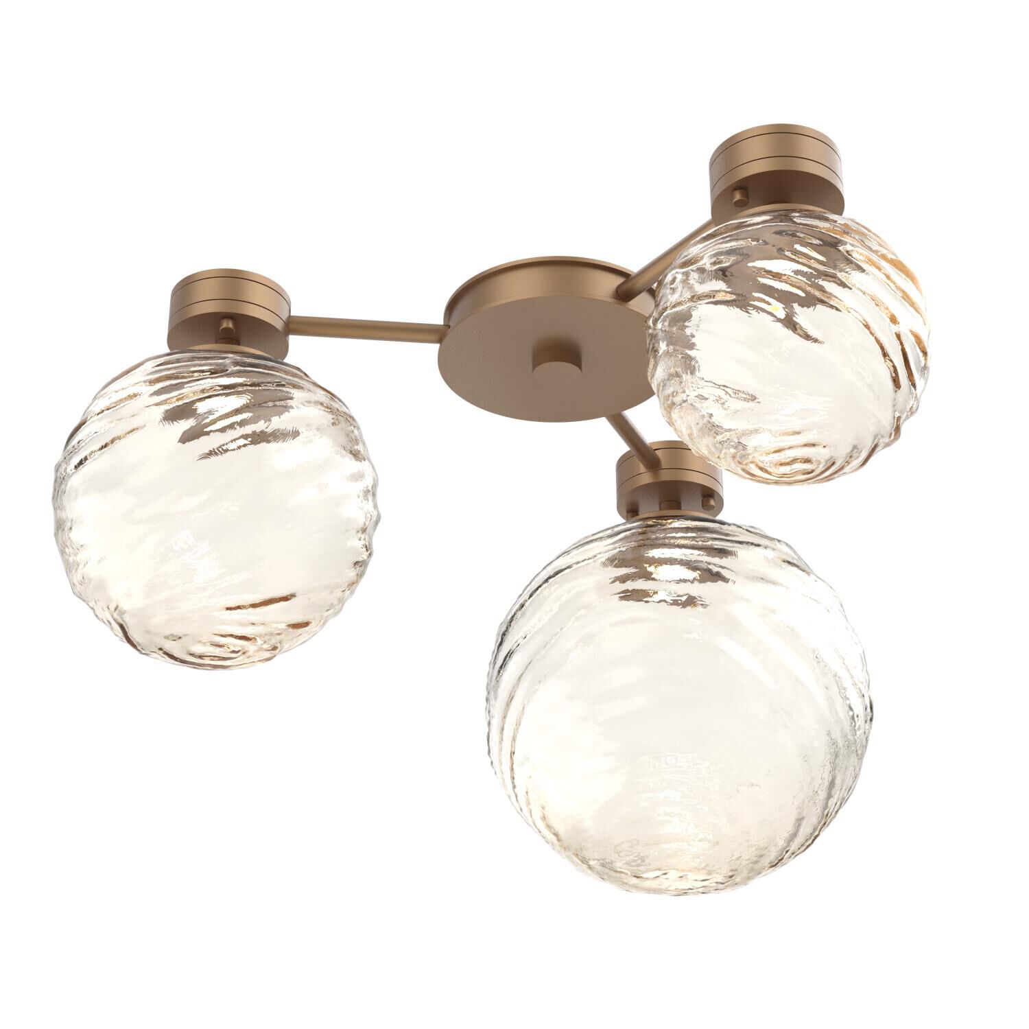 Shown in Novel Brass finish and Amber glass