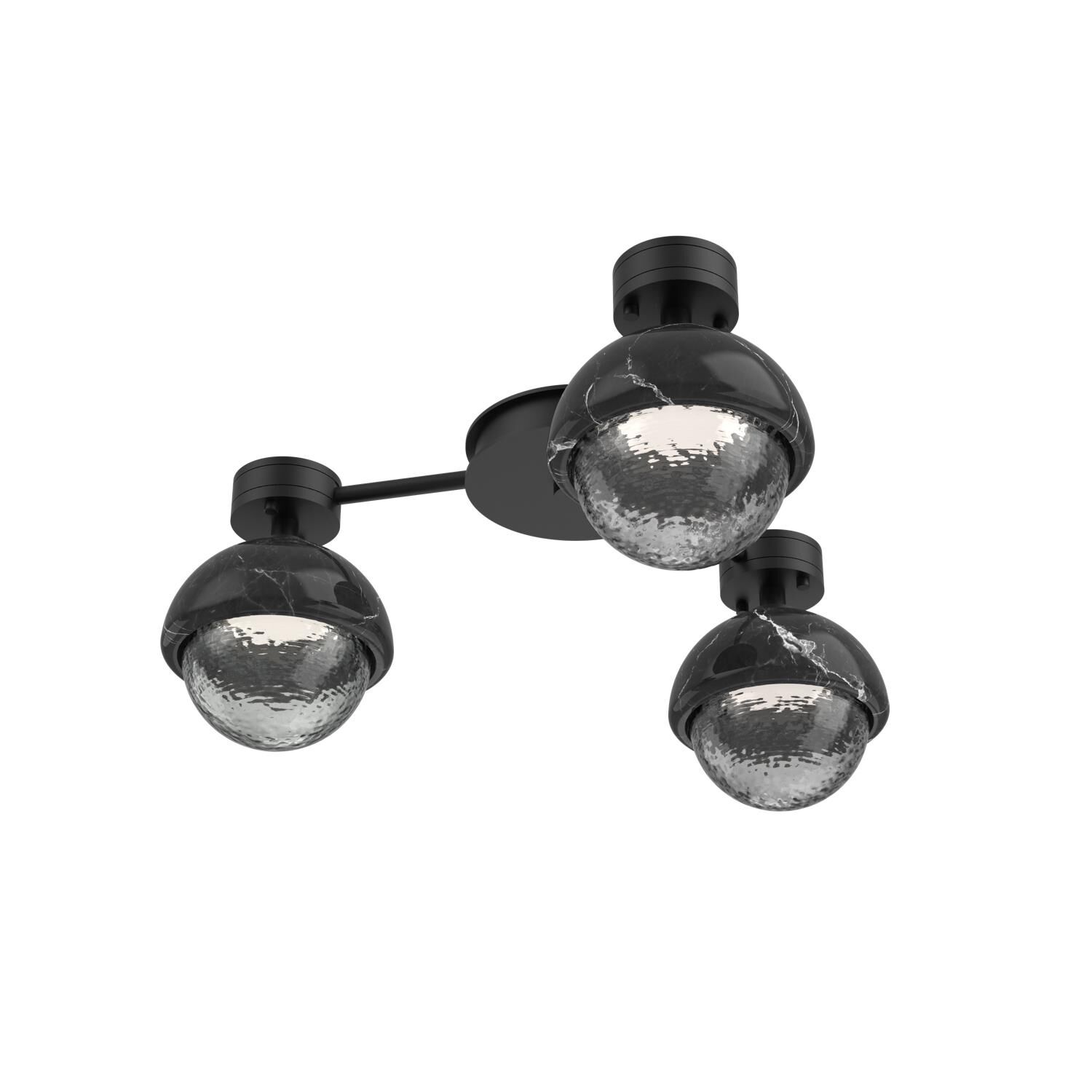 Shown in Matte Black finish and Smoke glass and Black Marble accent