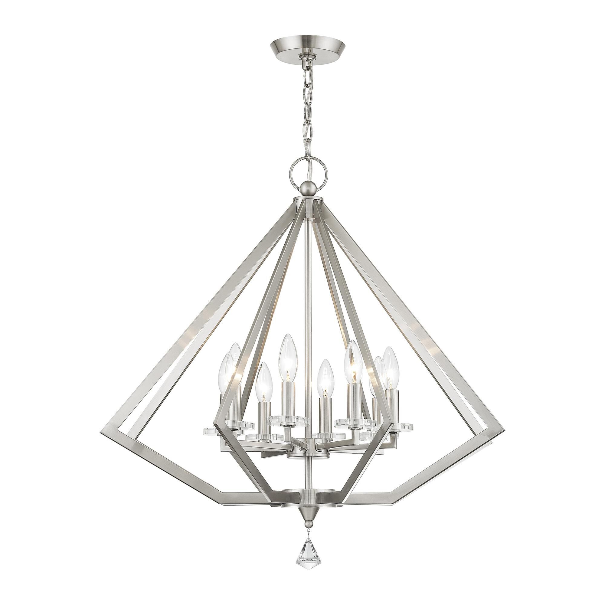 Diamond 28 Inch 8 Light Chandelier by Livex Lighting
