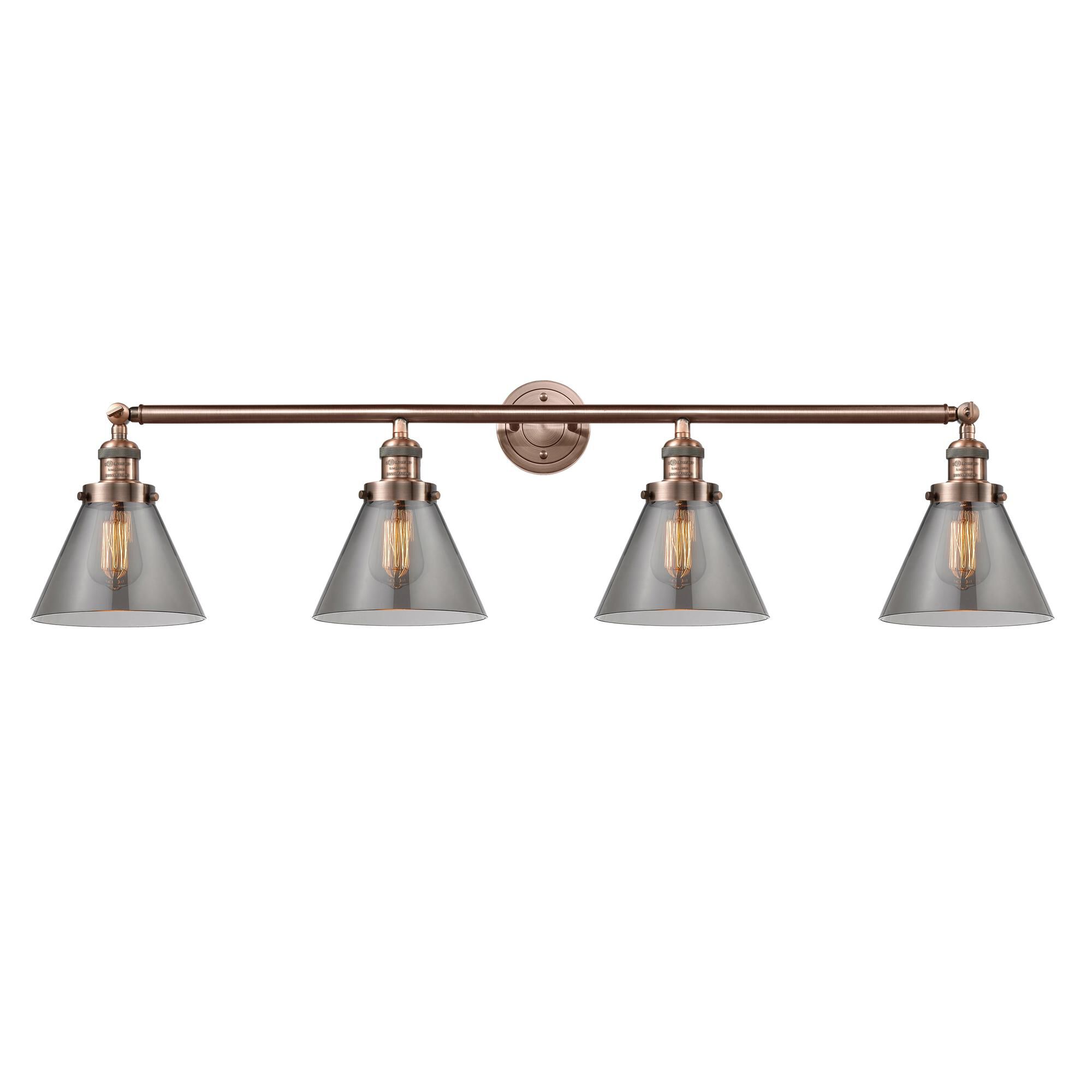 Shown in Antique Copper finish and Smoked glass